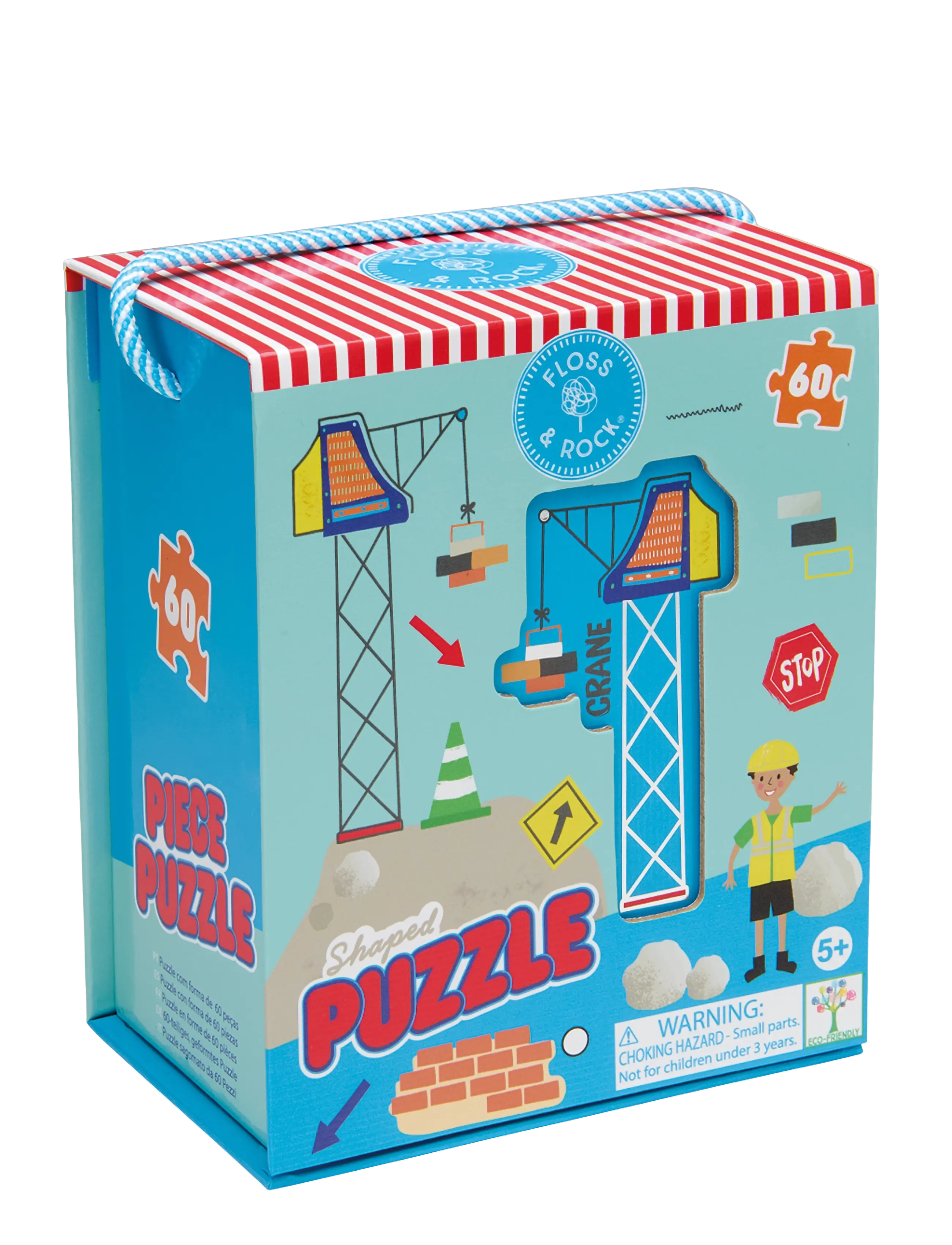 Floss & Rock Shaped Puzzle 60 pcs. - Construction - Spielzeug 3-5 Jahre - YELLOW / multi