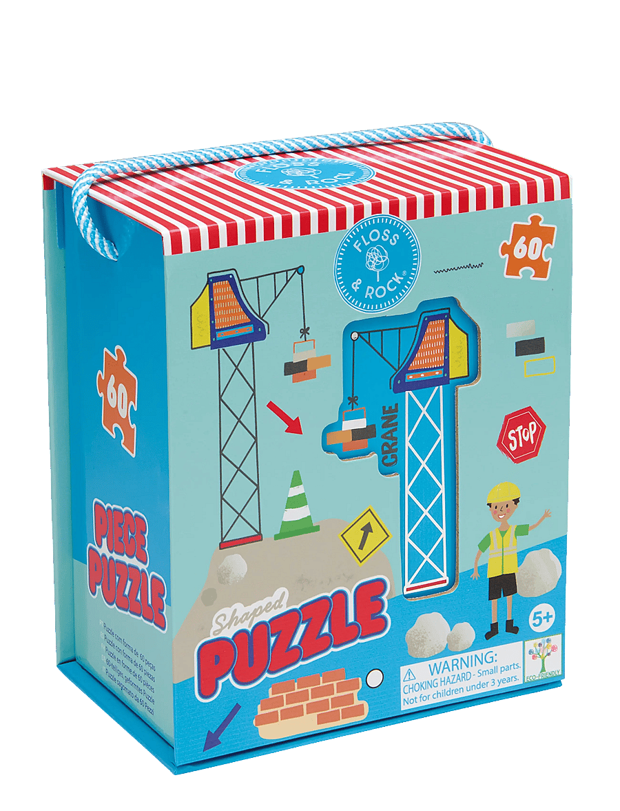 Floss & Rock - Shaped Puzzle 60 pcs. - Construction - yellow - 0