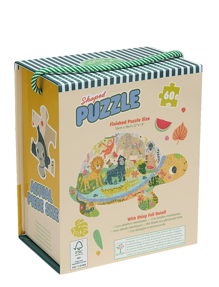 Floss & Rock - Shaped Puzzle 60 pcs. - Jungle - green - 1