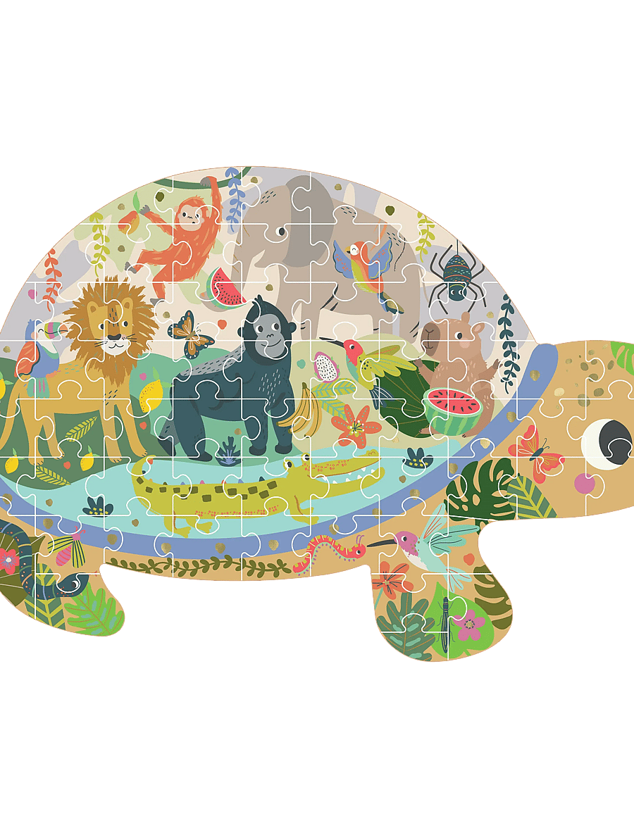 Floss & Rock - Shaped Puzzle 60 pcs. - Jungle - klassische puzzles - green - 0