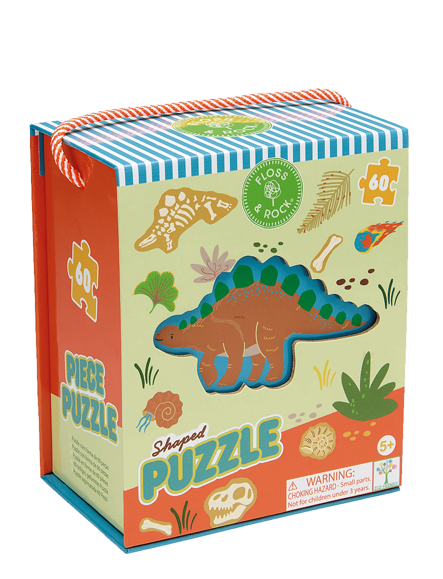 Floss & Rock - Shaped Puzzle 60 pcs. - Dino - green - 0