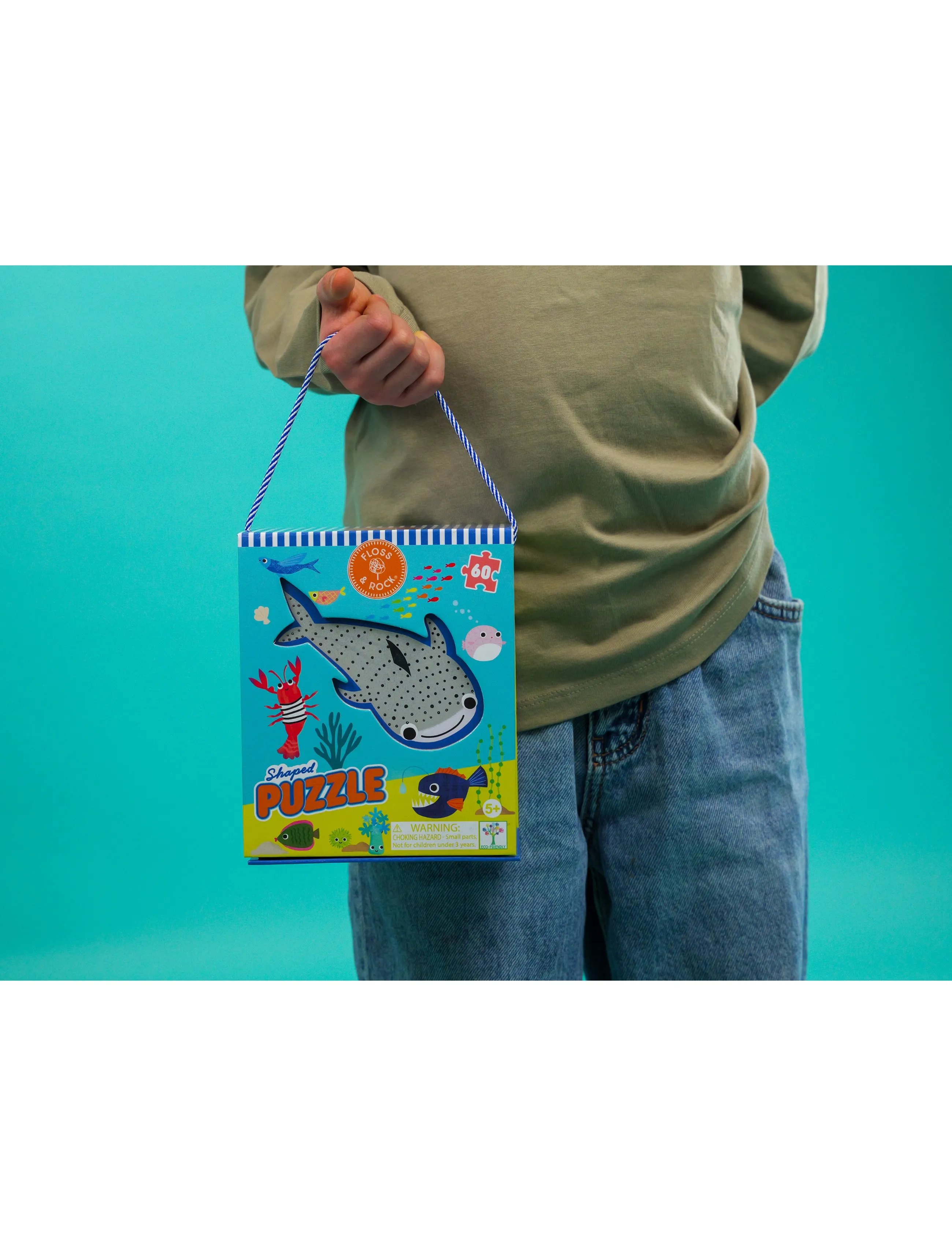 Floss & Rock - Shaped Puzzle 60 pcs. - Ocean - blue - 0