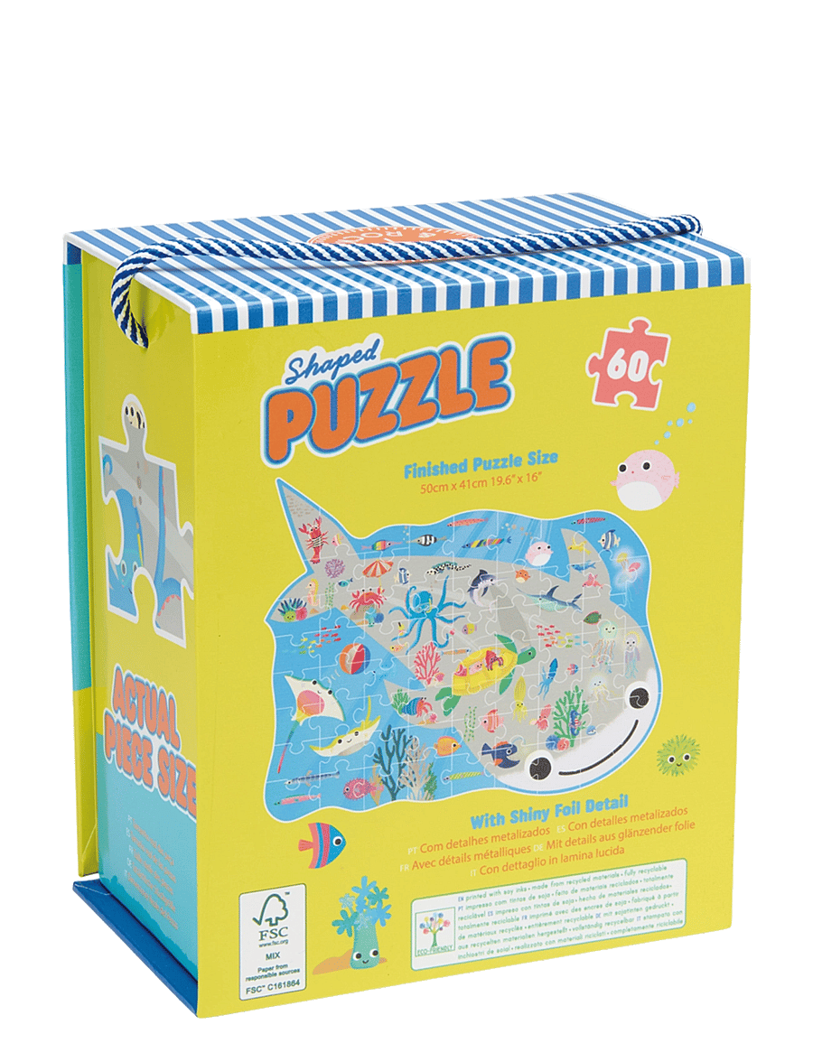 Floss & Rock - Shaped Puzzle 60 pcs. - Ocean - blue - 2