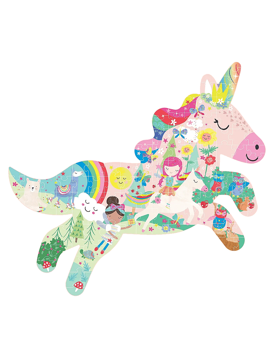Floss & Rock - Shaped Puzzle 120 pcs. - Rainbow Fairy - classic puzzles - rainbow - 0