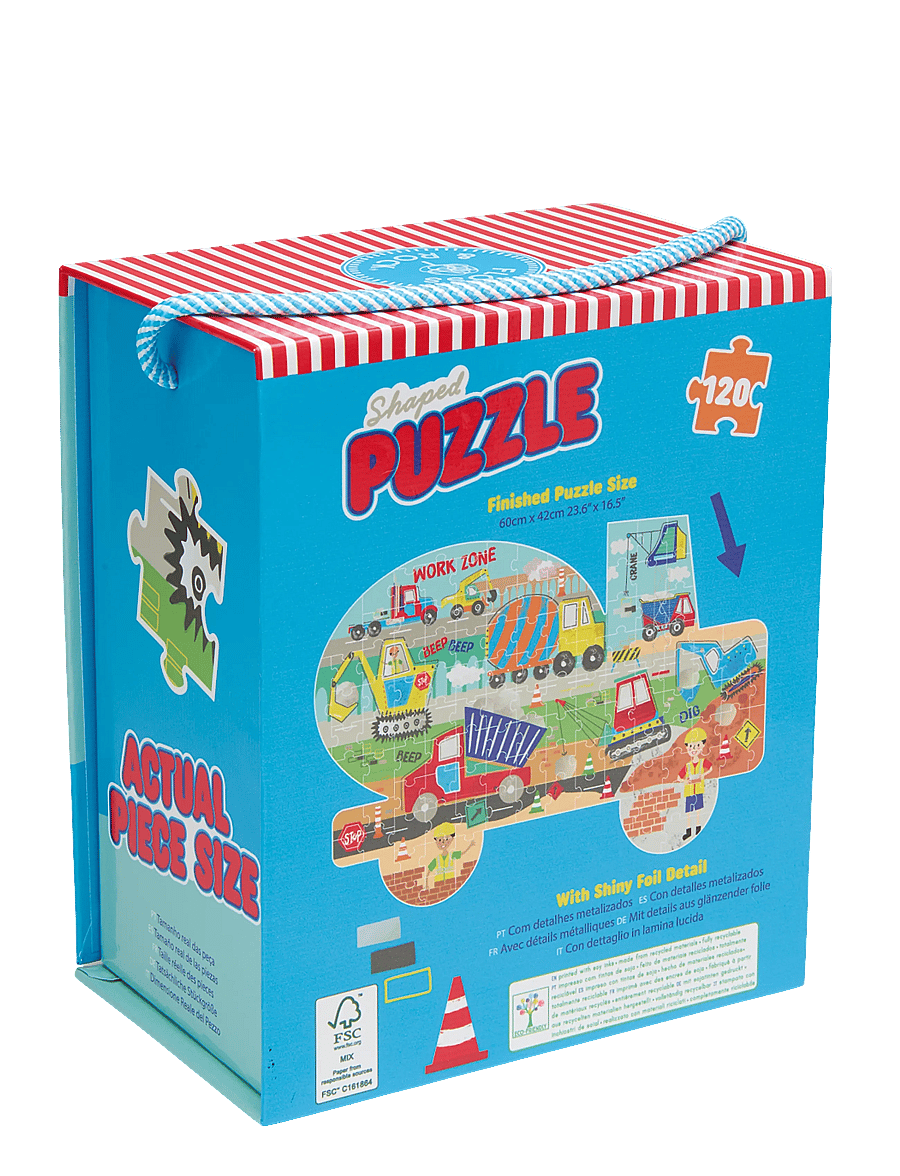 Floss & Rock - Shaped Puzzle 120 pcs. - Construction - classic puzzles - yellow - 2