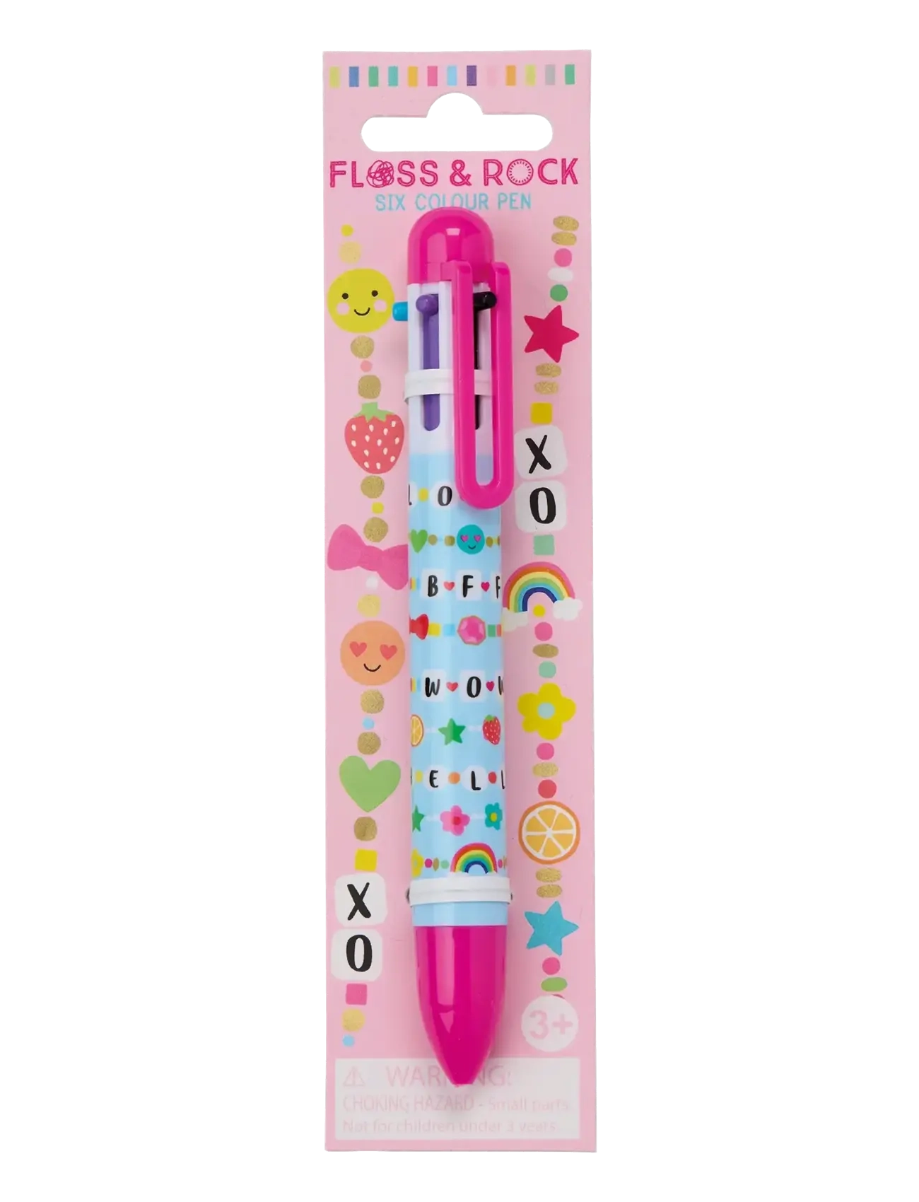 Floss & Rock Click Pen 6 Colour Friendship, Kinder,,,Rosa Gr.16X2X2
