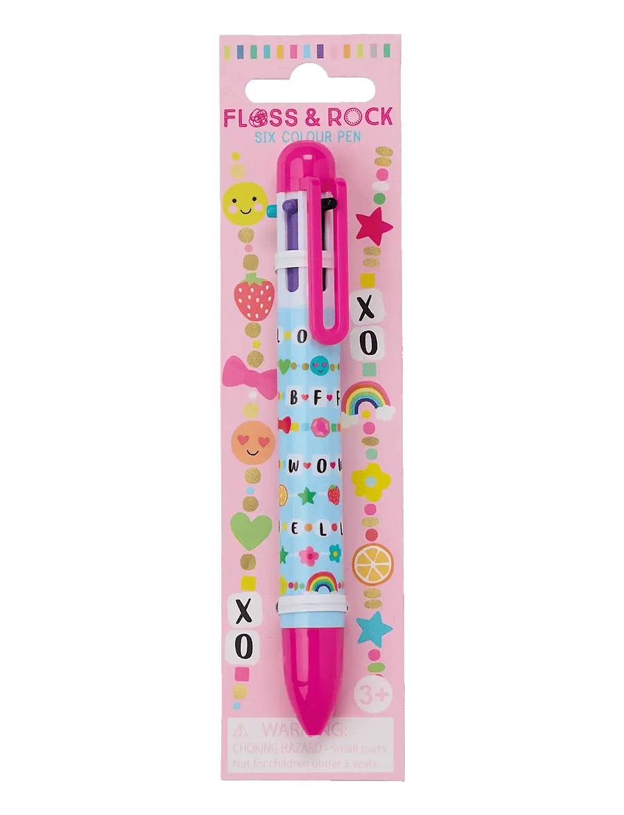 Floss & Rock - Click Pen 6 Colour - Friendship - bleistifte - pink - 0