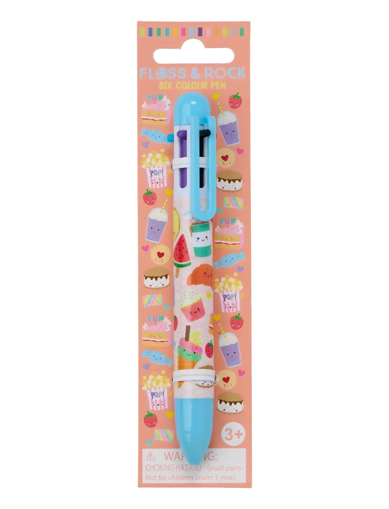 Floss & Rock Click Pen 6 Colour - Sweet Treats - Kodutööde nurk - PINK / pink/rose