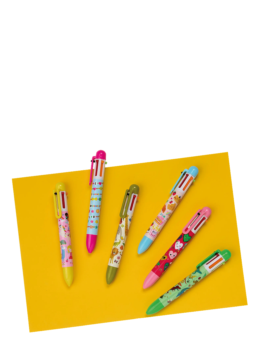Floss & Rock - Click Pen 6 Colour - Sweet Treats - bleistifte - pink - 1