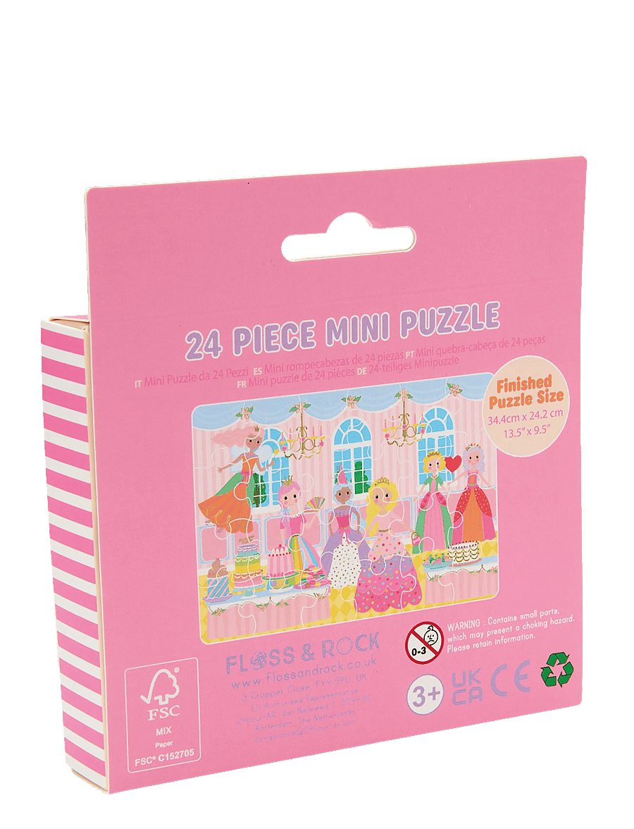 Floss & Rock - Mini Puzzle 24 pcs. - Princess - pink - 1