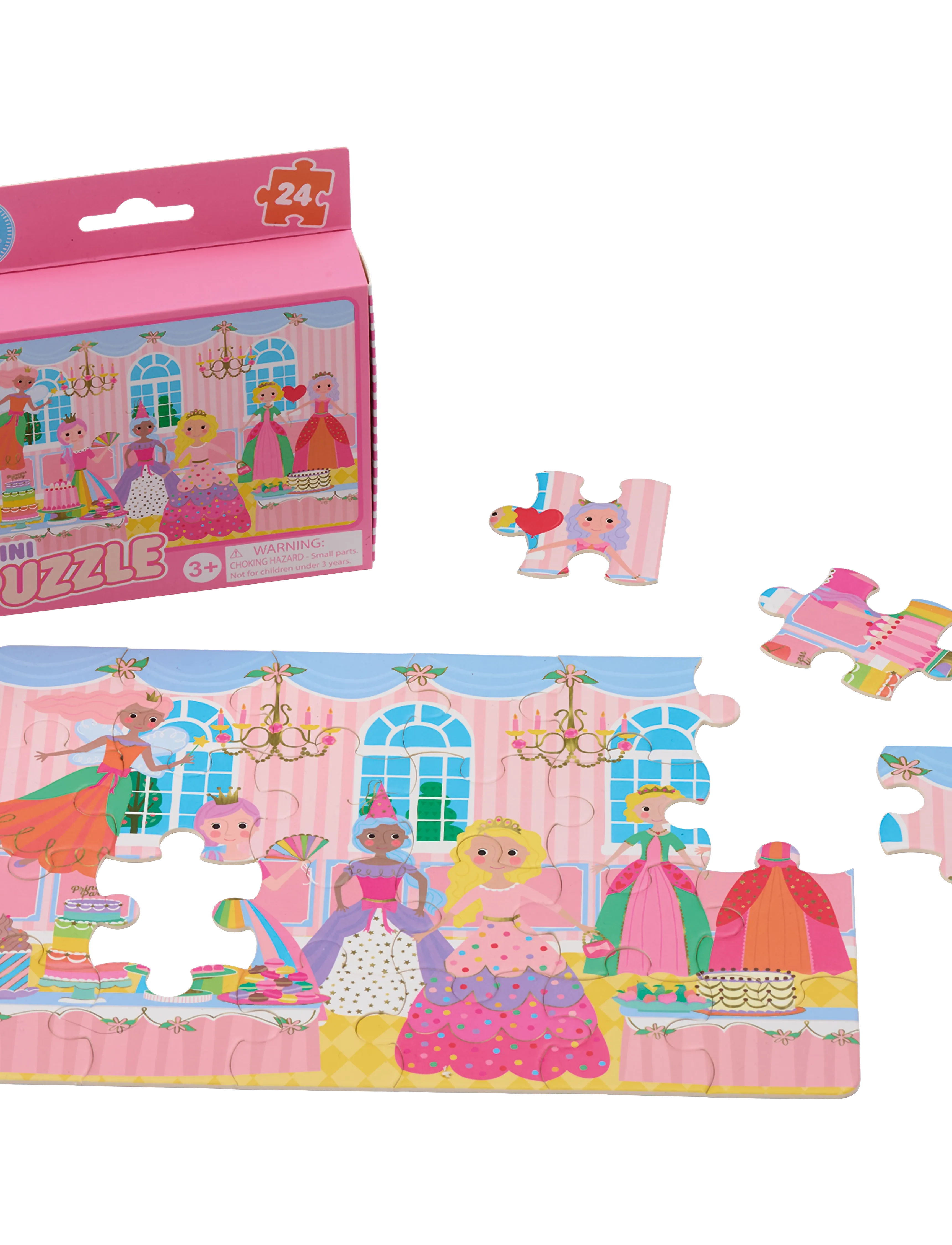 Floss & Rock - Mini Puzzle 24 pcs. - Princess - classic puzzles - pink - 0
