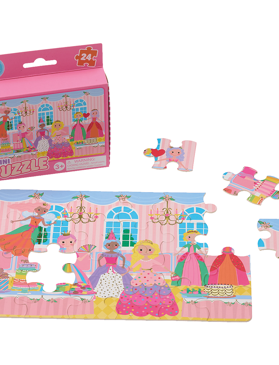 Floss & Rock - Mini Puzzle 24 pcs. - Princess - classic puzzles - pink - 0