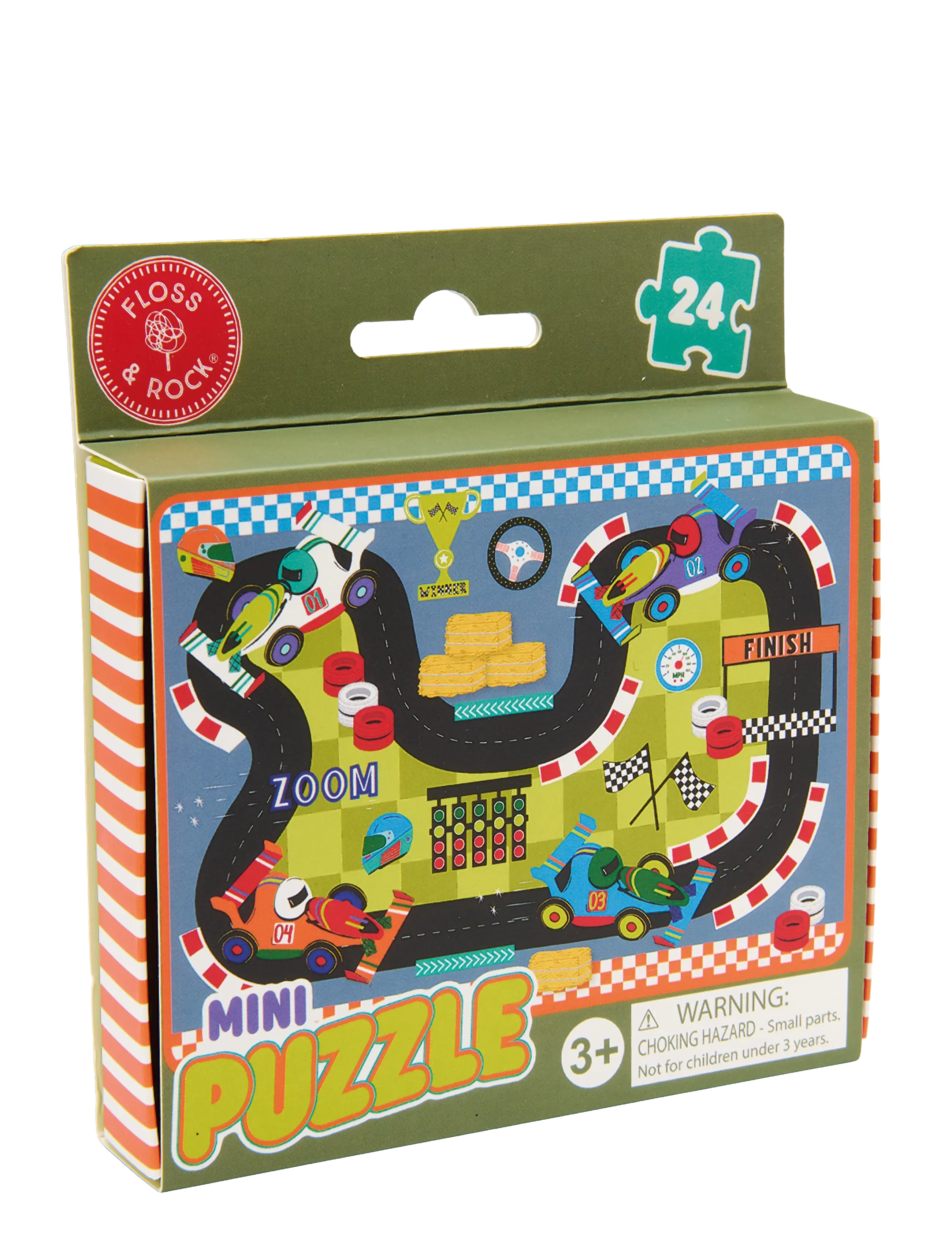 Floss & Rock Mini Puzzle 24 pcs. - Cars - Spielzeug 3-5 Jahre - RED / red