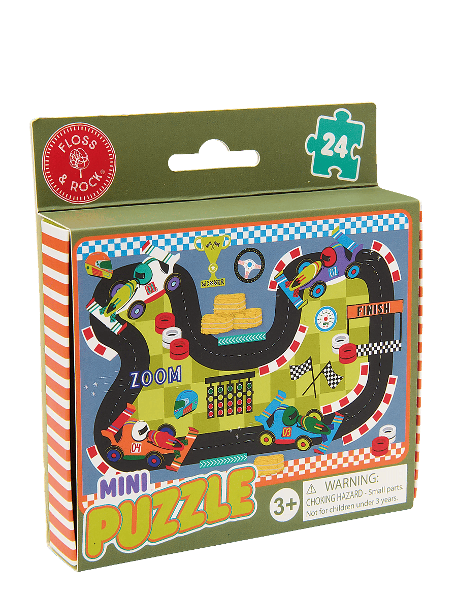 Floss & Rock - Mini Puzzle 24 pcs. - Cars - red - 0