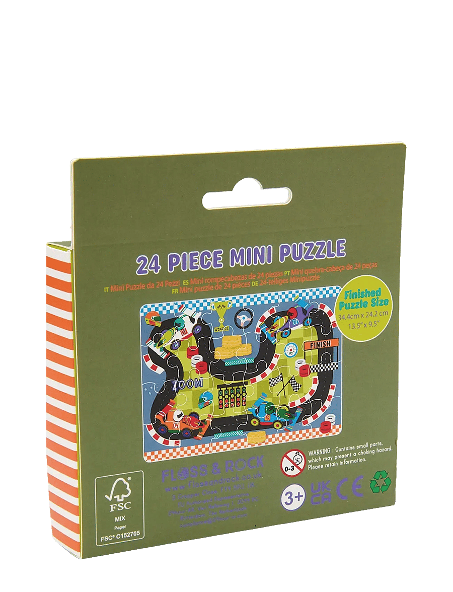 Floss & Rock - Mini Puzzle 24 pcs. - Cars - red - 1