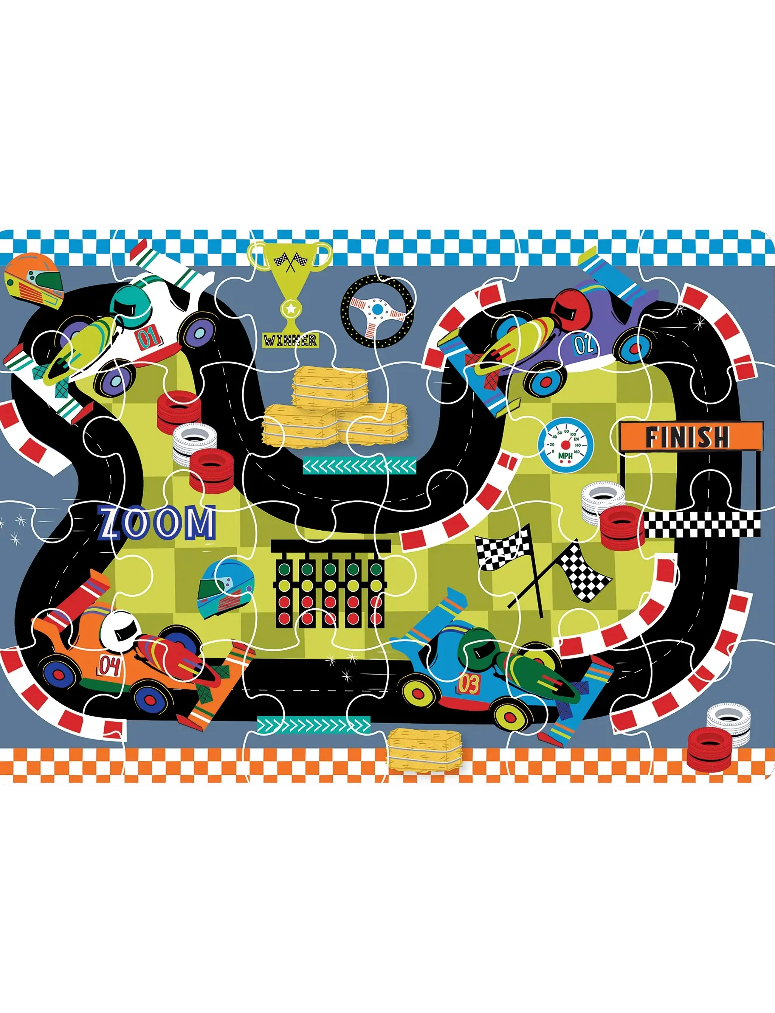 Floss & Rock - Mini Puzzle 24 pcs. - Cars - classic puzzles - red - 0