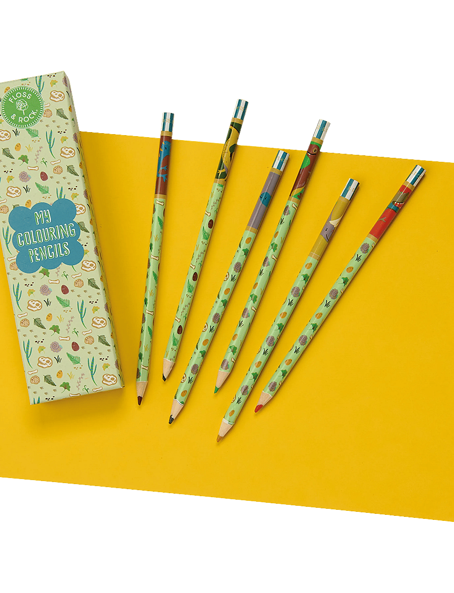 Floss & Rock - Colouring Pencils 6 Pack - Dino - bleistifte - green - 0