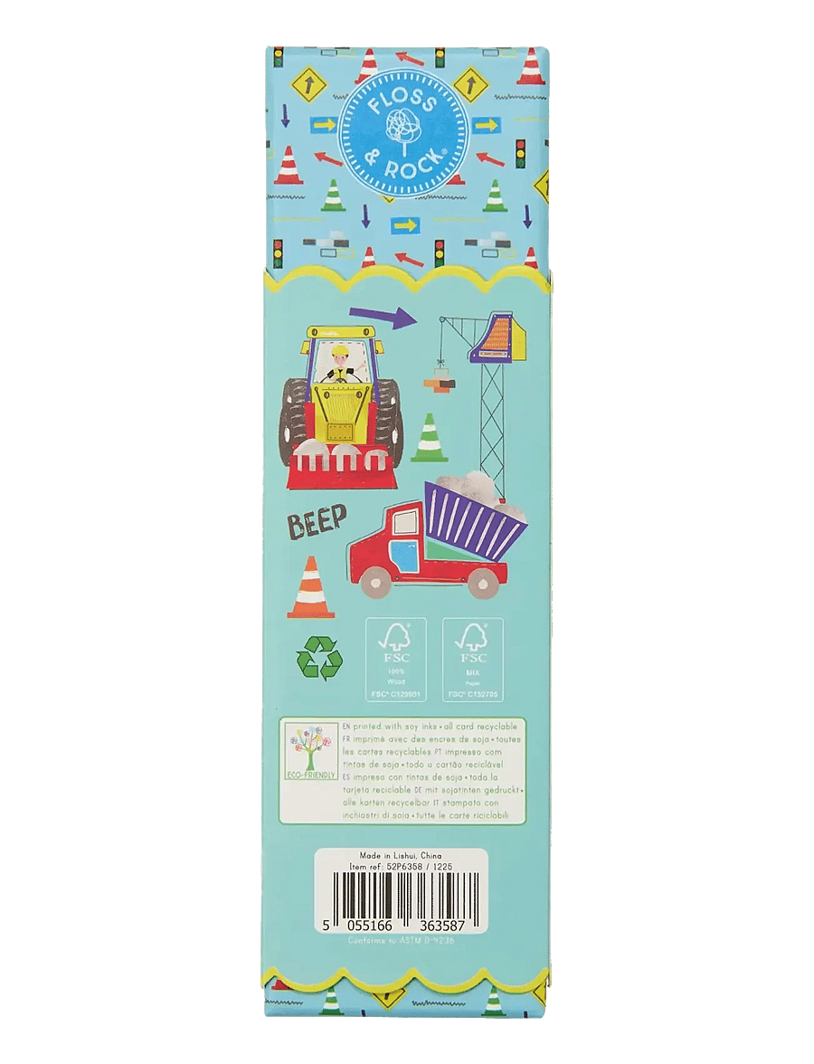 Floss & Rock - Colouring Pencils 6 Pack - Construction - yellow - 1