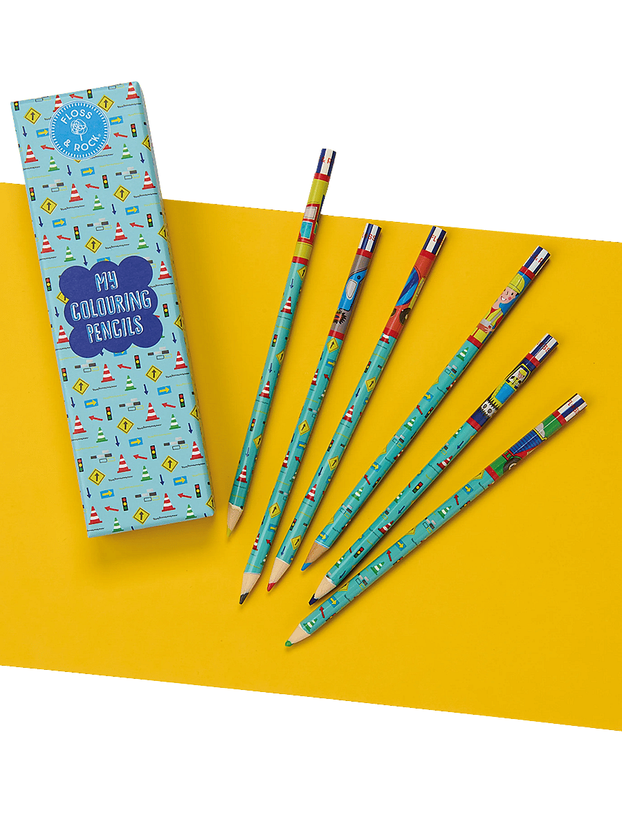 Floss & Rock - Colouring Pencils 6 Pack - Construction - bleistifte - yellow - 0