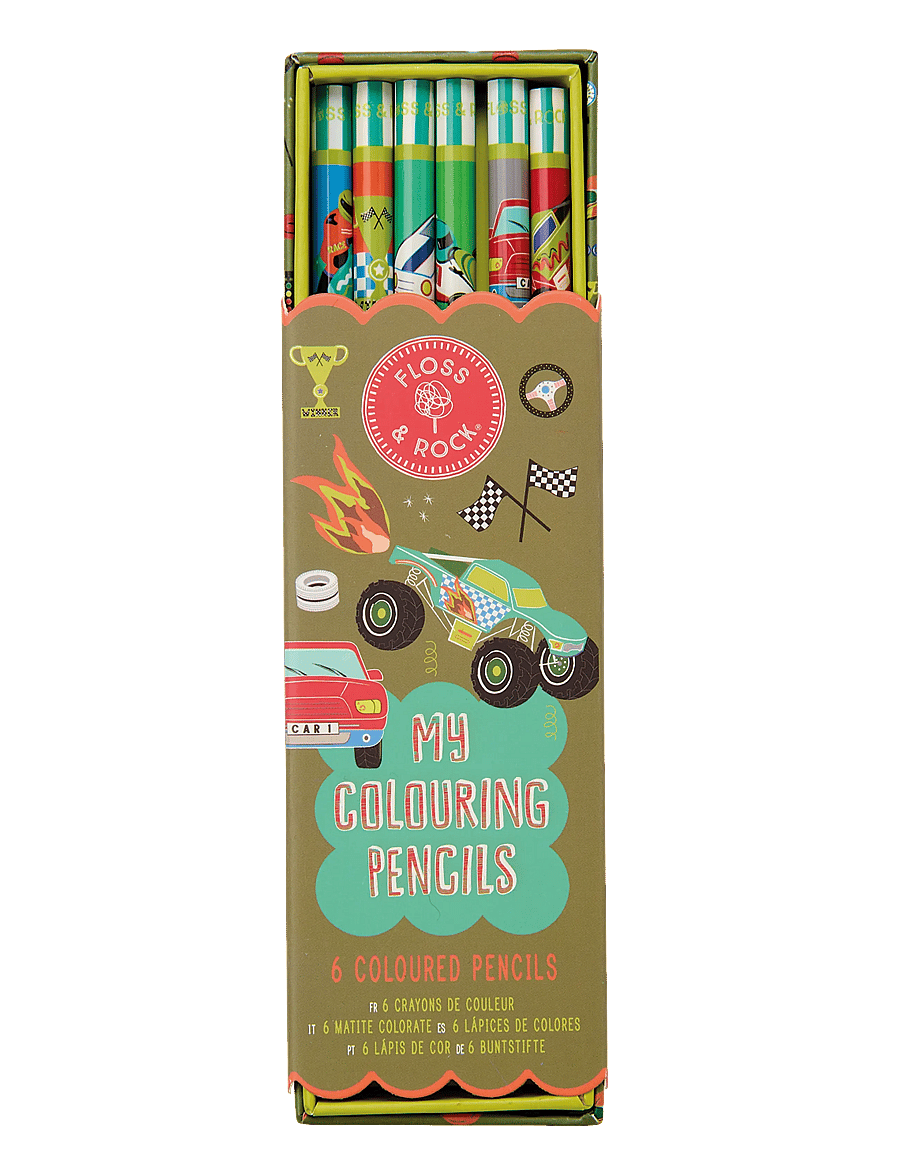 Floss & Rock - Colouring Pencils 6 Pack - Cars - bleistifte - red - 1
