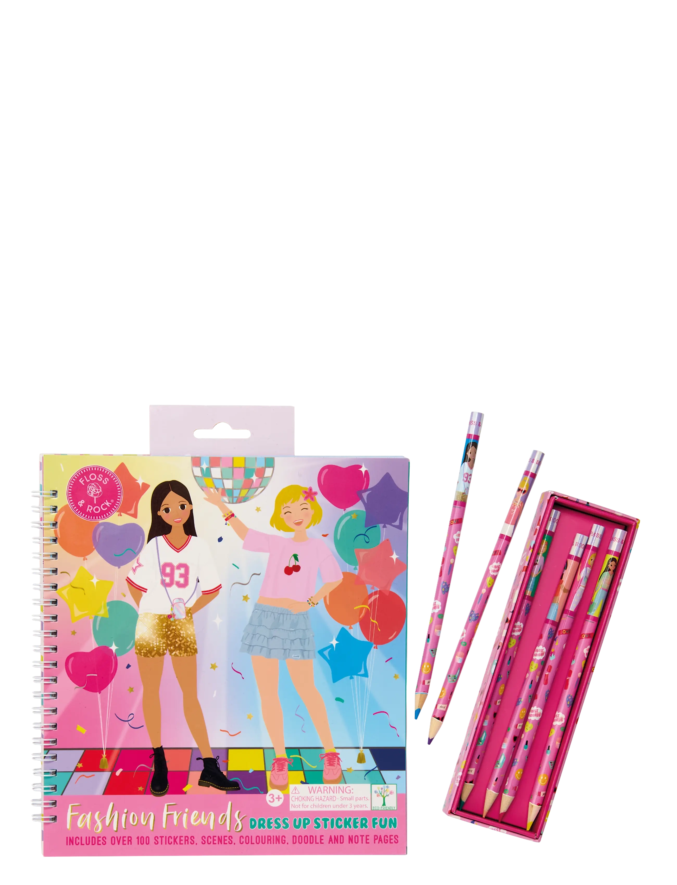 Floss & Rock - Colouring Pencils 6 Pack - Fashion Friends - pink - 1
