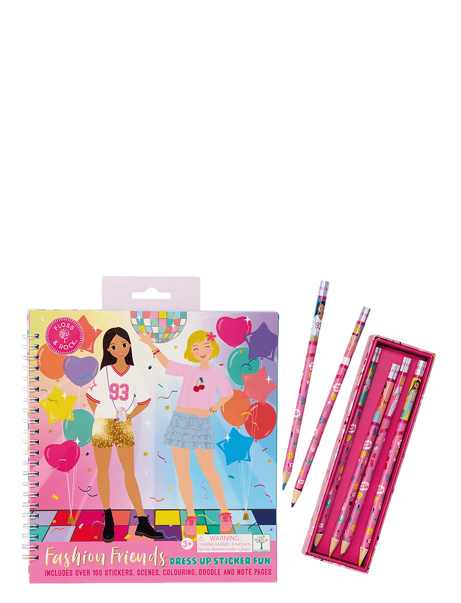 Floss & Rock - Colouring Pencils 6 Pack - Fashion Friends - pink - 1