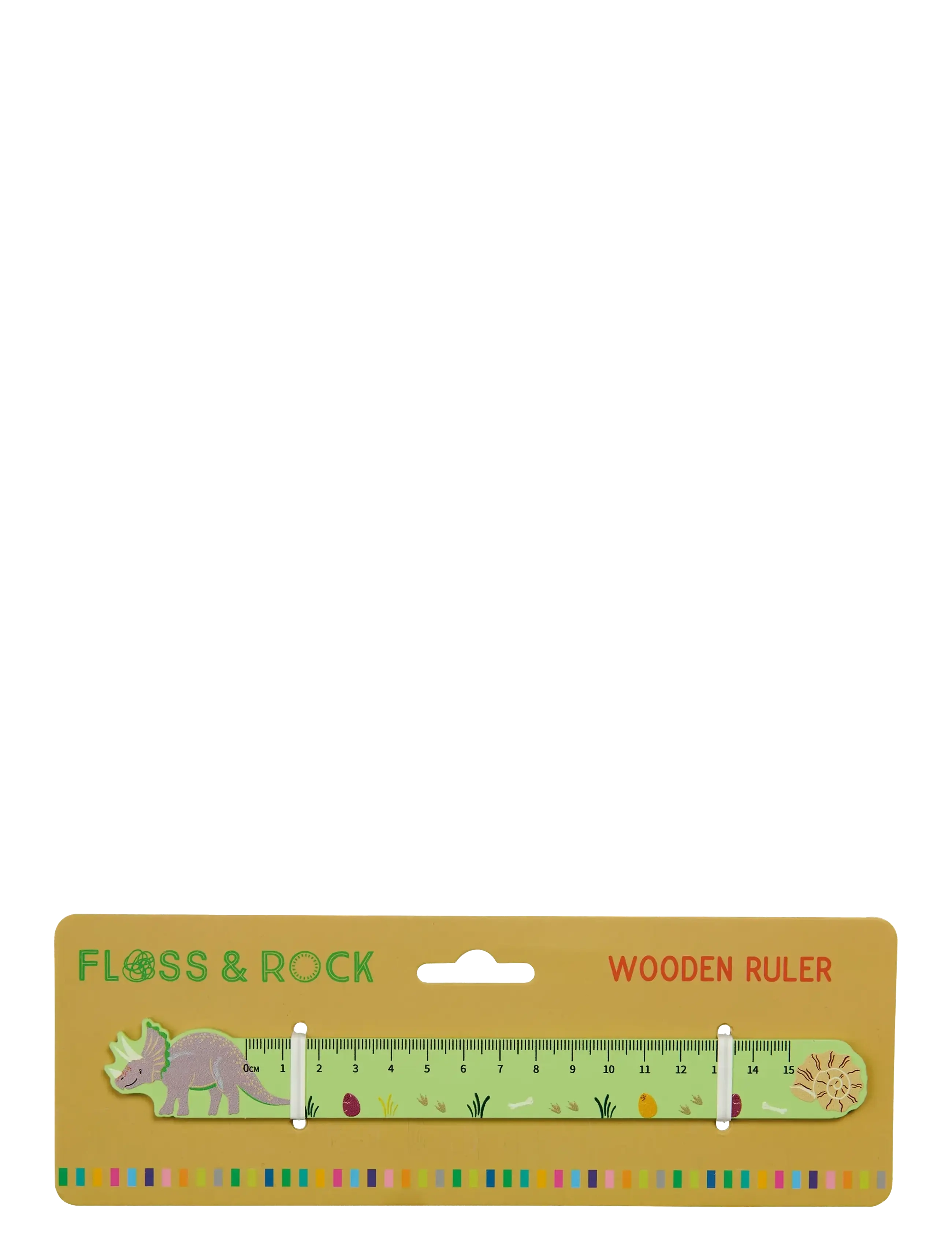 Floss & Rock Wooden Ruler - Dino - Spielzeug 3-5 Jahre - GREEN / green