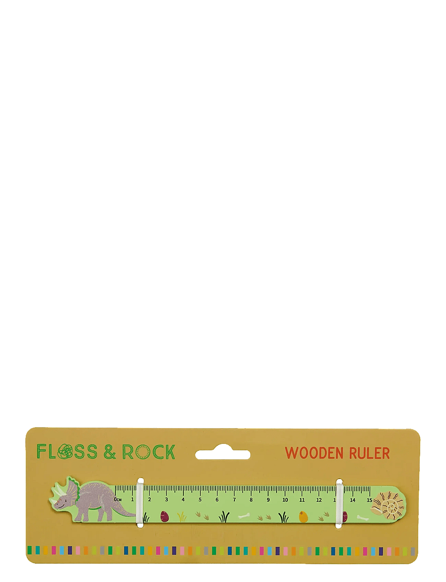 Floss & Rock - Wooden Ruler - Dino - green - 0