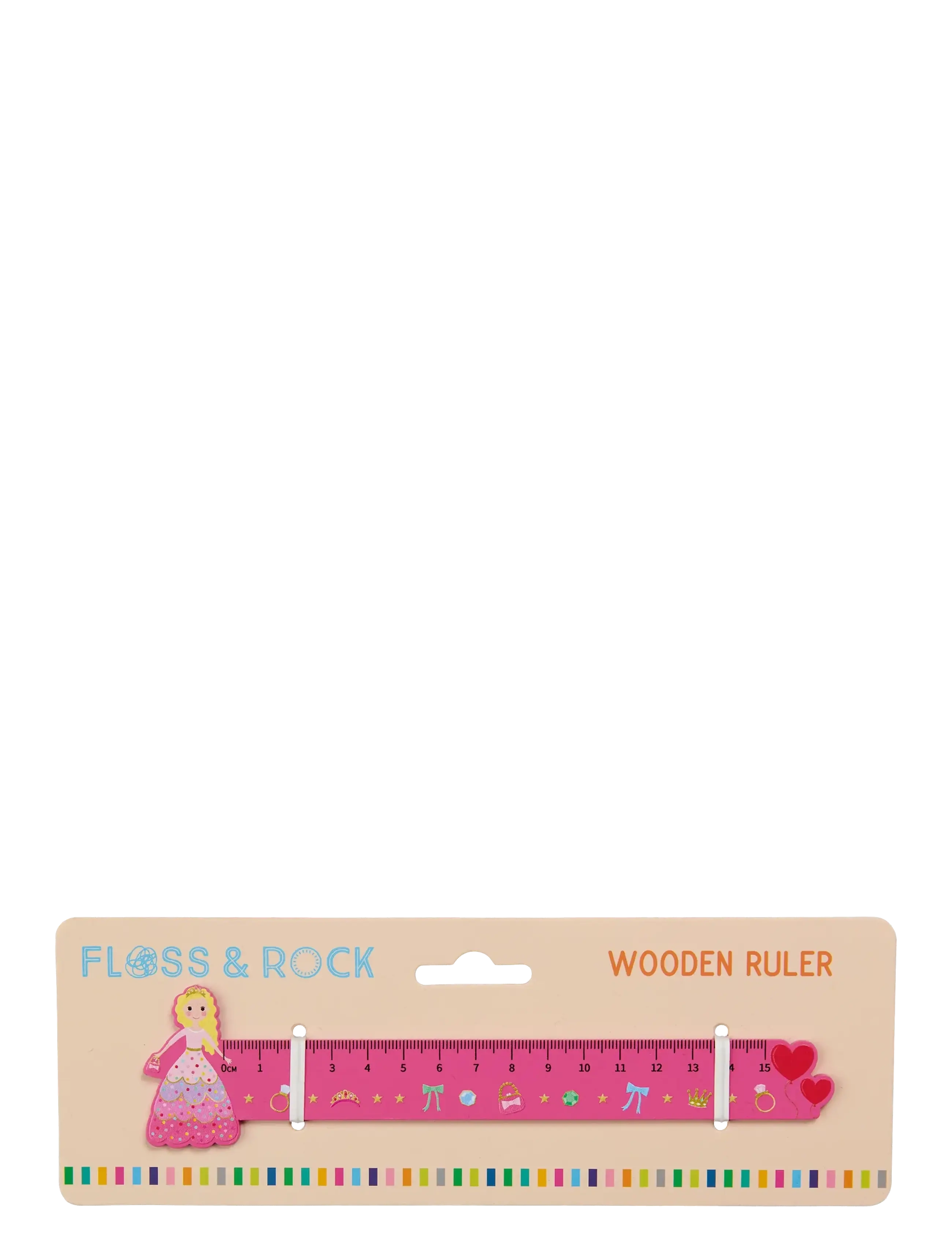 Floss & Rock Wooden Ruler - Princess - Spielzeug 3-5 Jahre - PINK / pink/rose