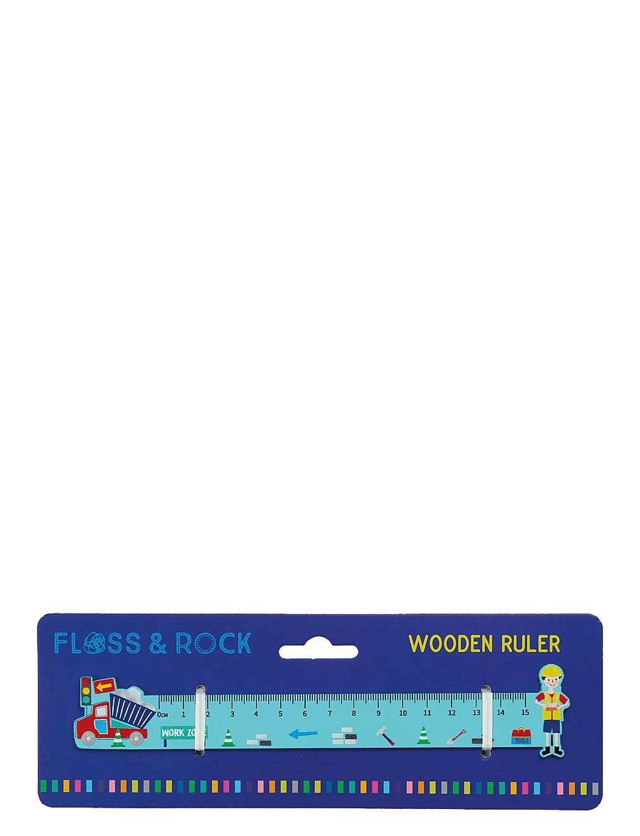 Floss & Rock - Wooden Ruler - Construction - yellow - 0