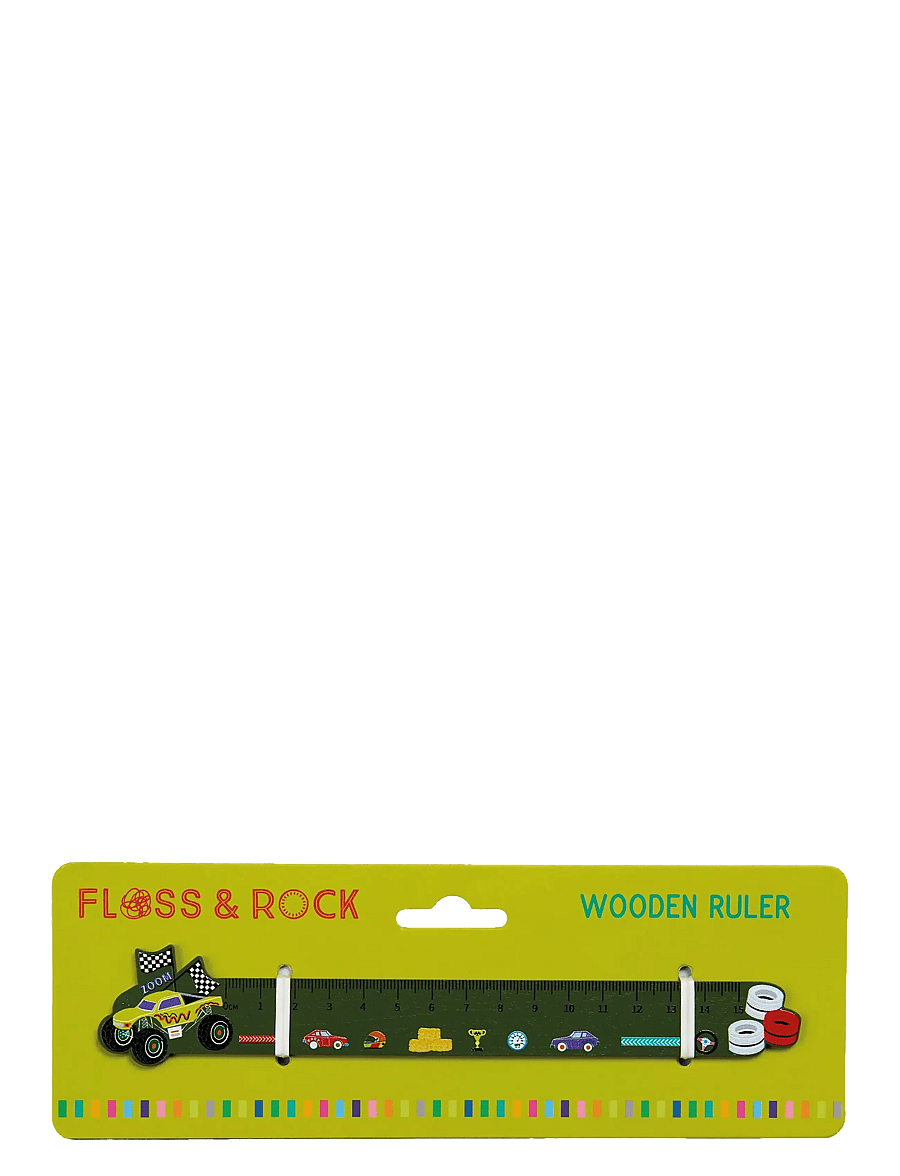 Floss & Rock - Wooden Ruler - Cars - red - 0