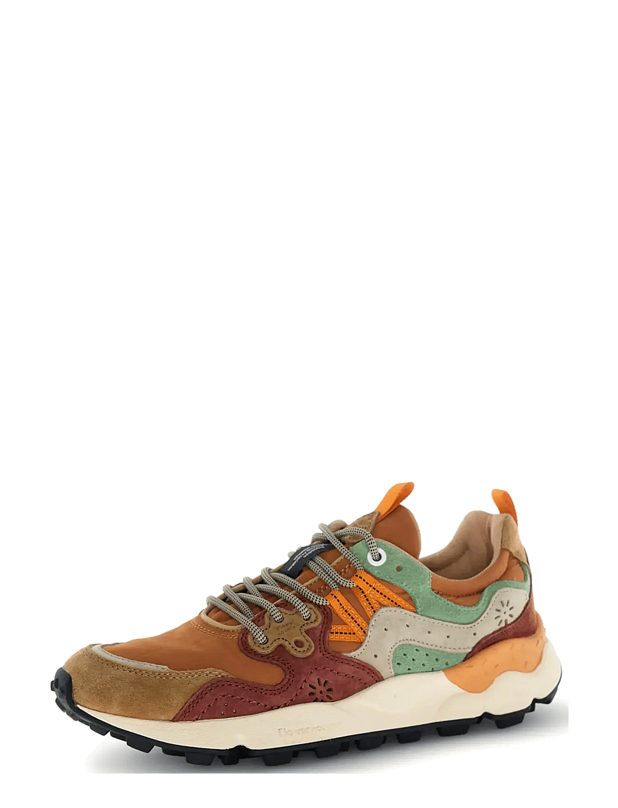 Flower Mountain - YAMANO 3 UNI - low-top sneaker - cognac-cuoio-light green - 4