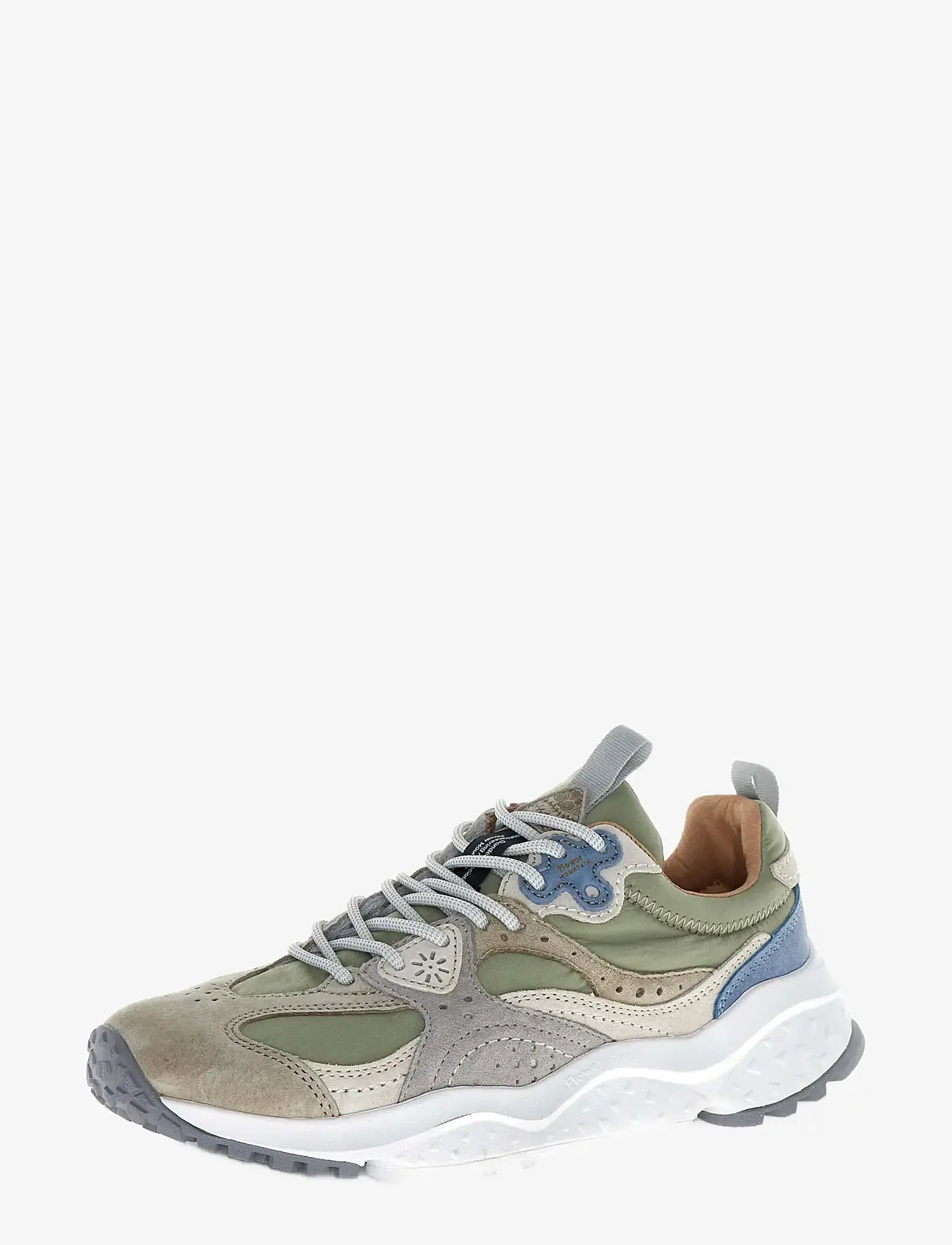 Flower Mountain - WAVE UNI - low tops - dark taupe-pearl grey-sage - 1