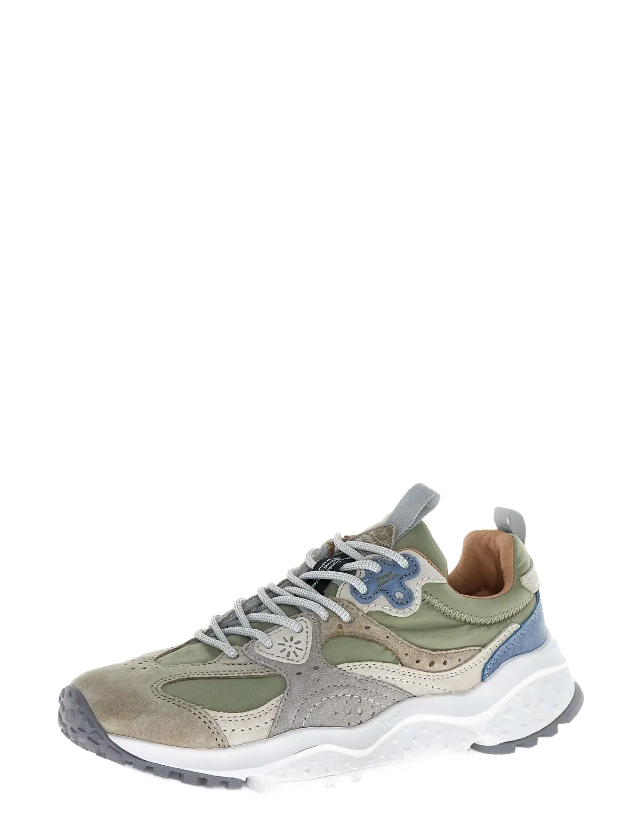 Flower Mountain - WAVE UNI - tennised - dark taupe-pearl grey-sage - 1