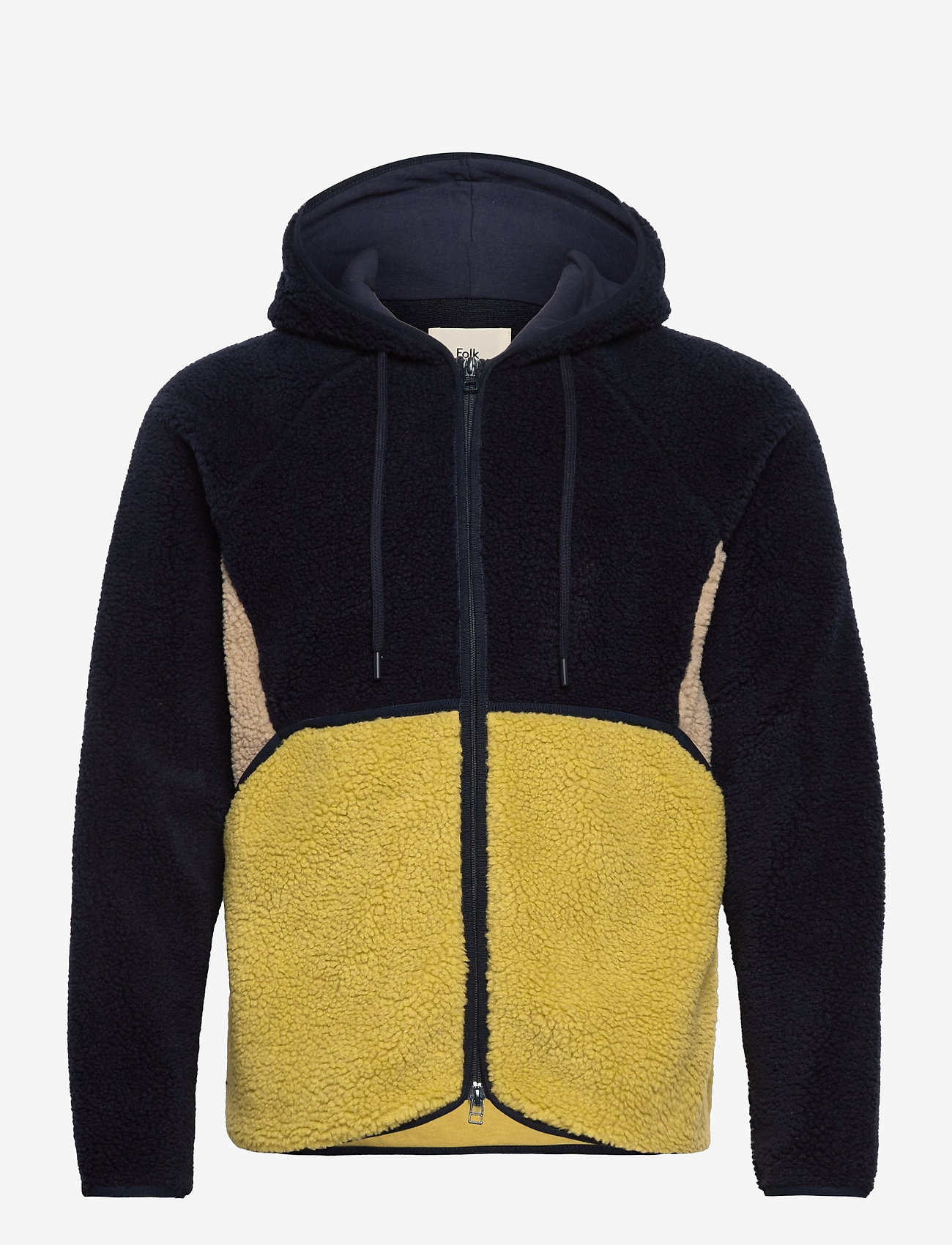 Folk - HOODED PUZZLE FLEECE - amber mix - 0
