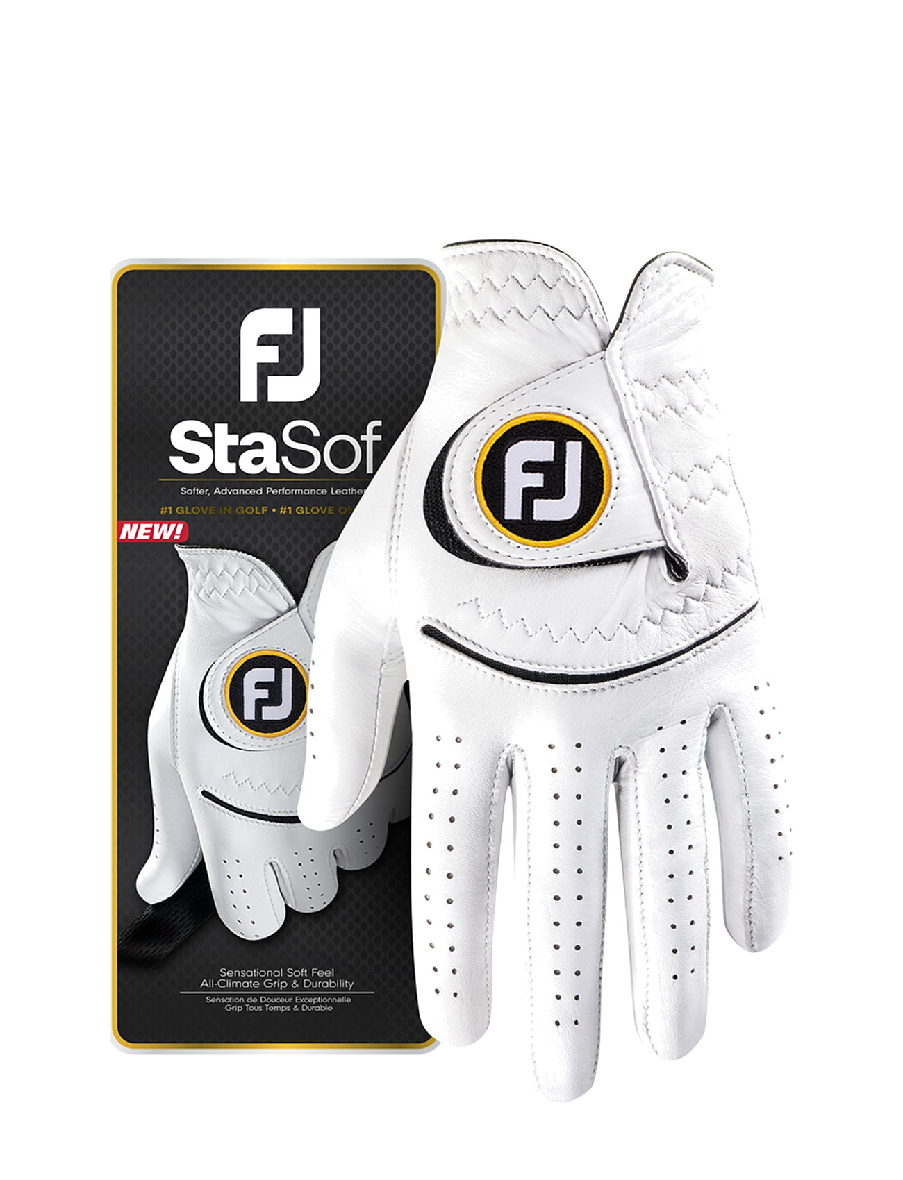 Footjoy StaSof - 23 MLH, golfhanske venstre herre PEARL