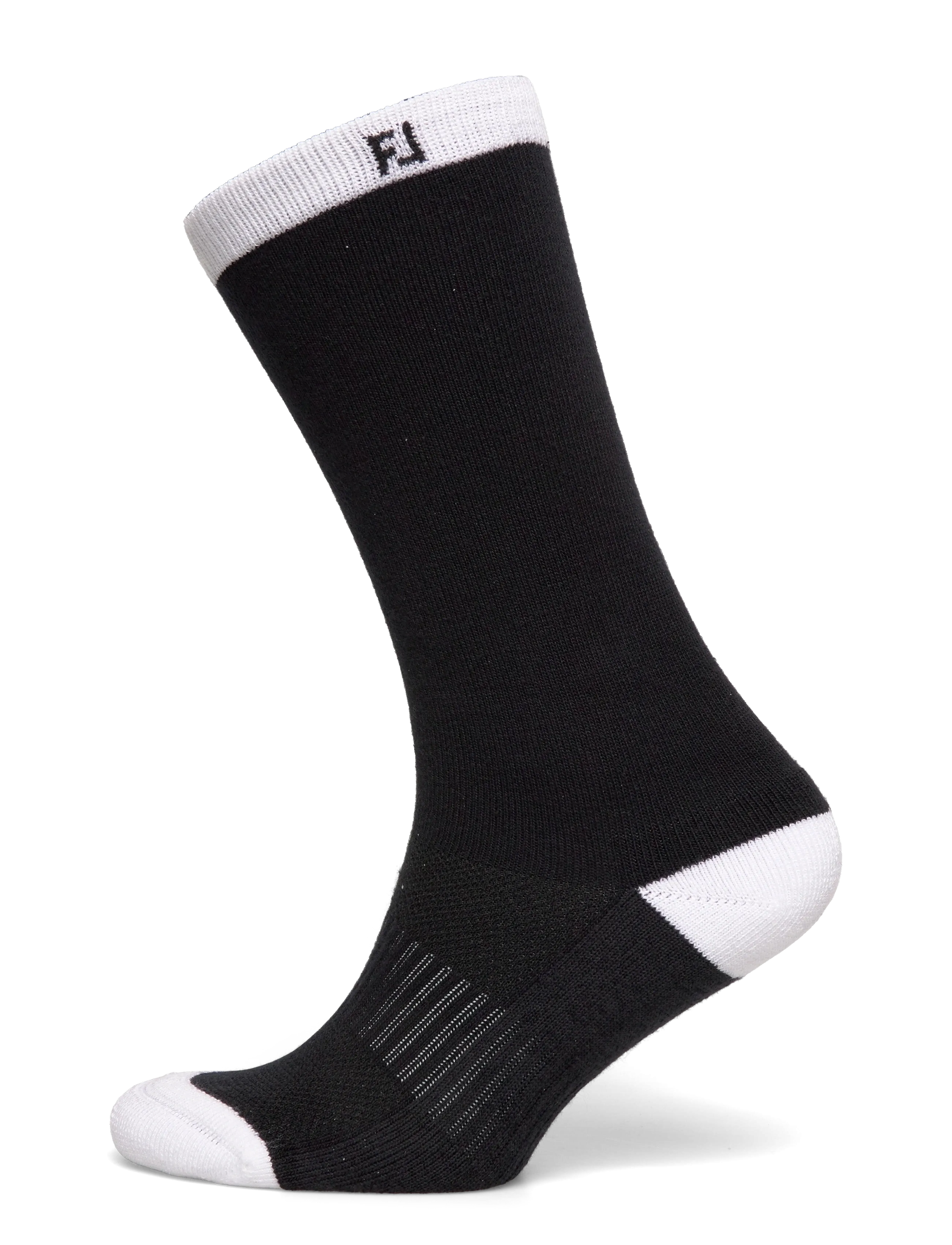 FootJoy Junior Prodry Crew, Junior Crew Sokker, Sort, Str: 35-38