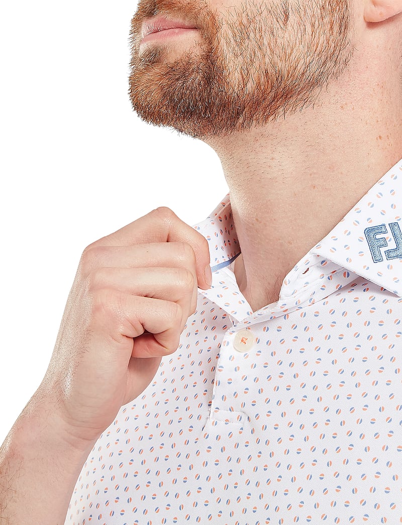 FootJoy - Bounce Print Pique - toppar & t-shirts - white - 4