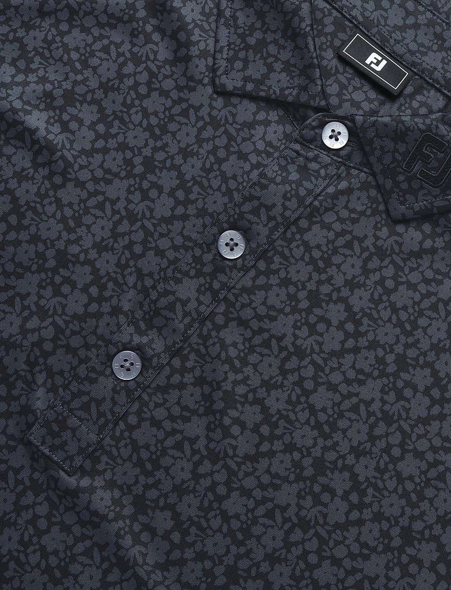 FootJoy - Painted Floral Lisle - toppe & t-shirts - black - 5