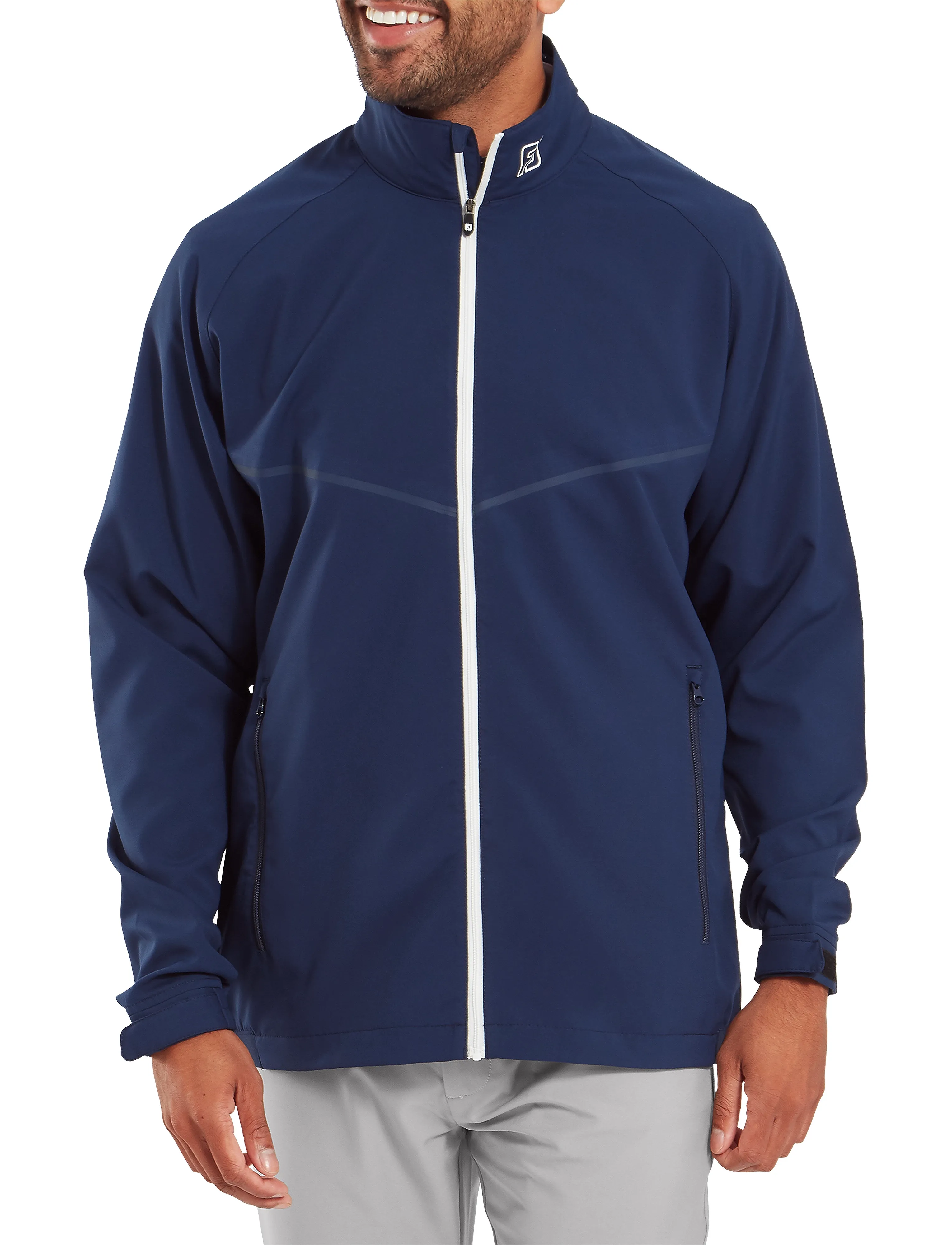 FootJoy Full-Zip Zephyr Windshirt, M, Navy, Sport Jackets > Sport Golf Jackets, Herre