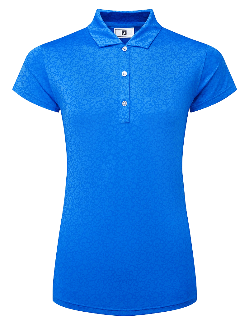 FootJoy - Painted Floral Cap Sleeve Lisle - t-shirts - blue - 1