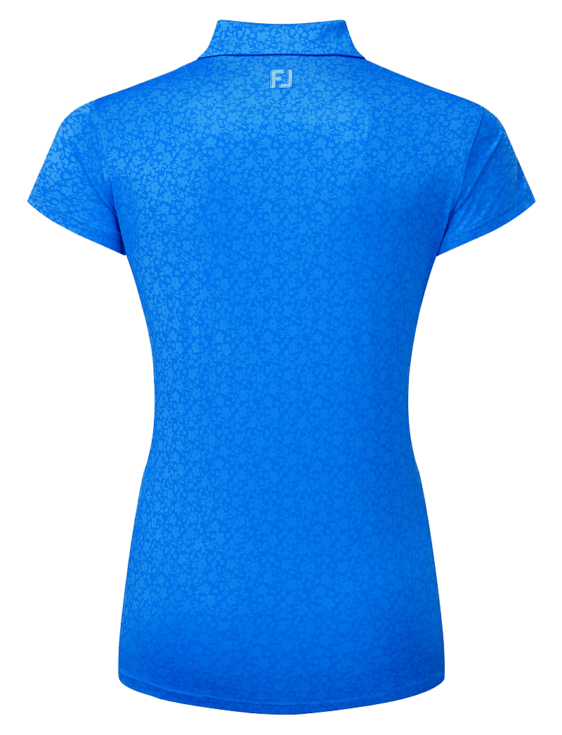 FootJoy - Painted Floral Cap Sleeve Lisle - t-shirts - blue - 2