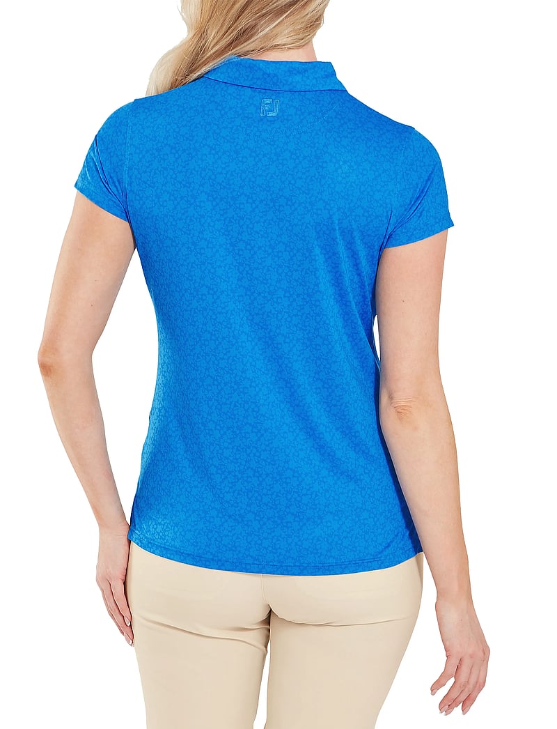 FootJoy - Painted Floral Cap Sleeve Lisle - t-shirts - blue - 3