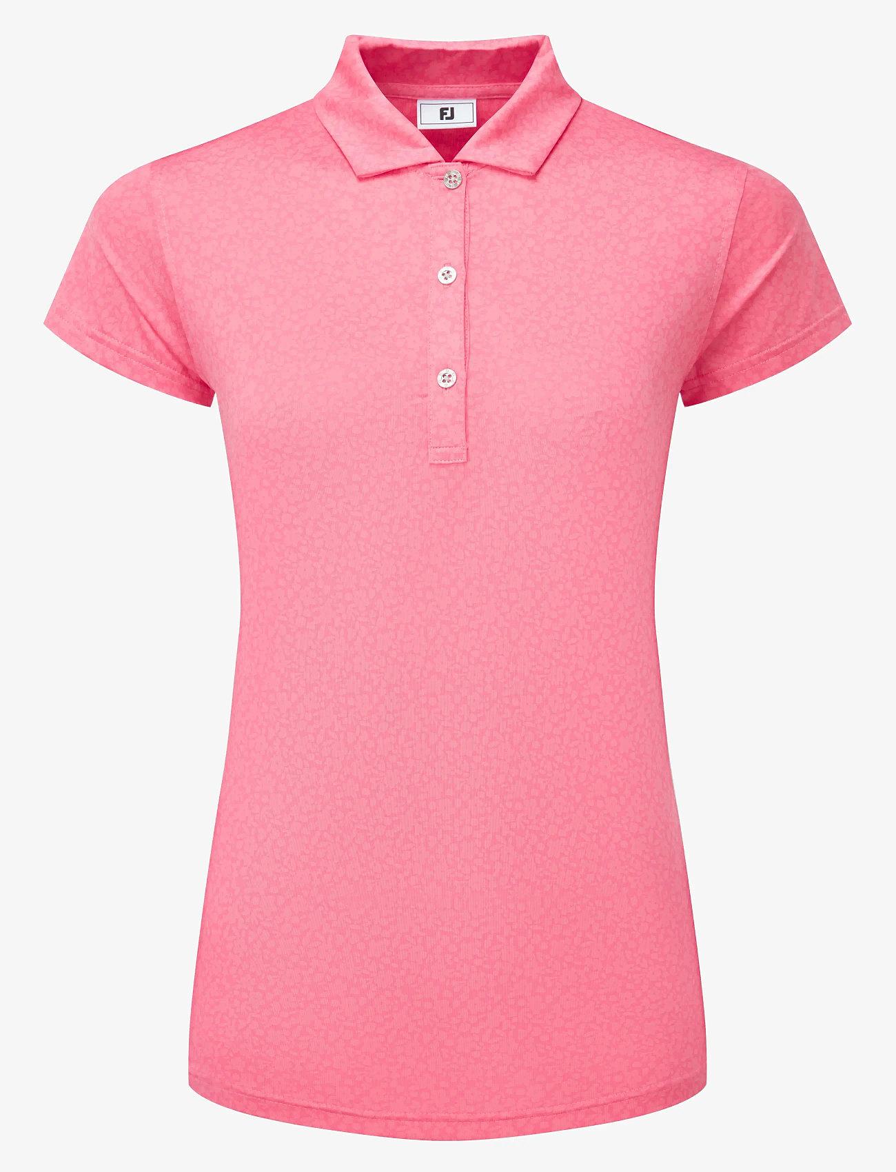 FootJoy - Painted Floral Cap Sleeve Lisle - t-shirts - pink - 1
