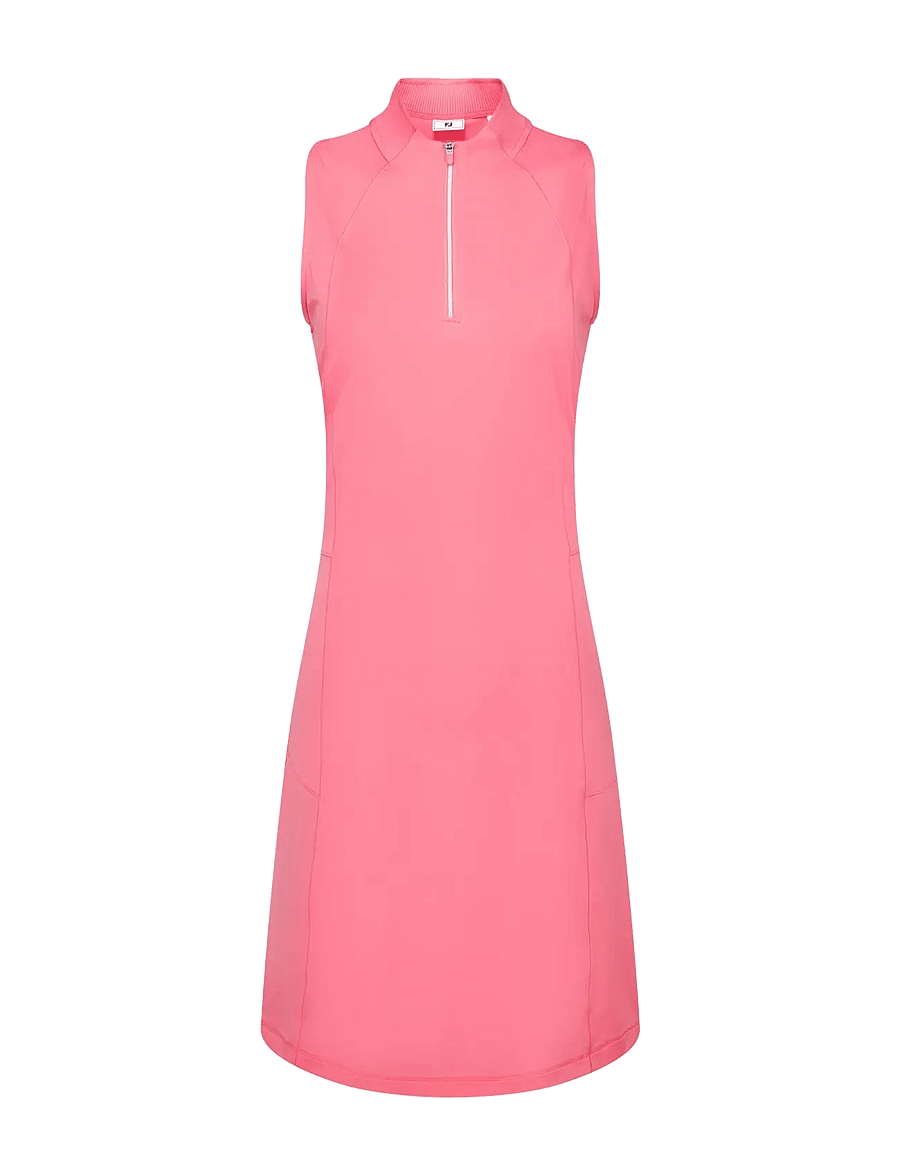 FootJoy - 1/4 Zip Sleeveless Dress - kjoler & nederdele - pink - 1