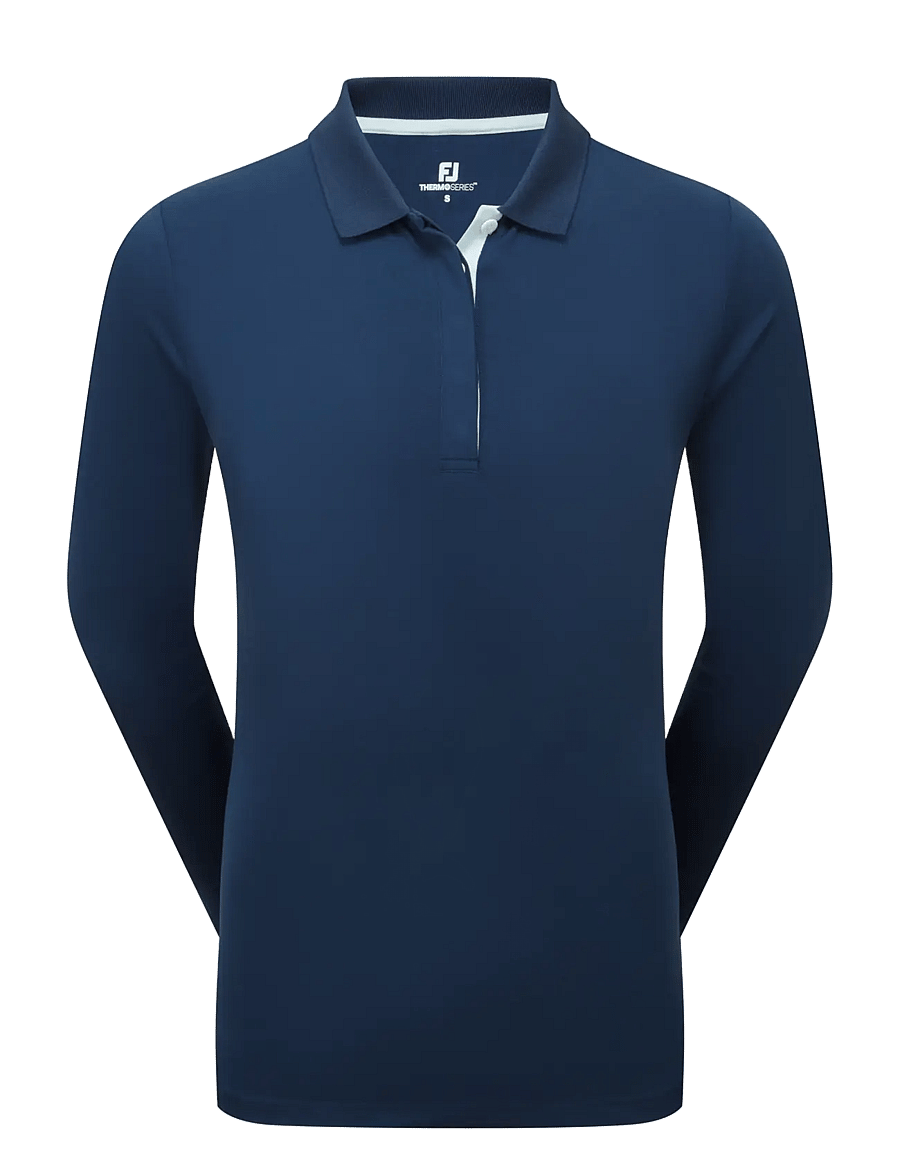 FootJoy - TS L/S Shirt - toppe & t-shirts - navy - 0