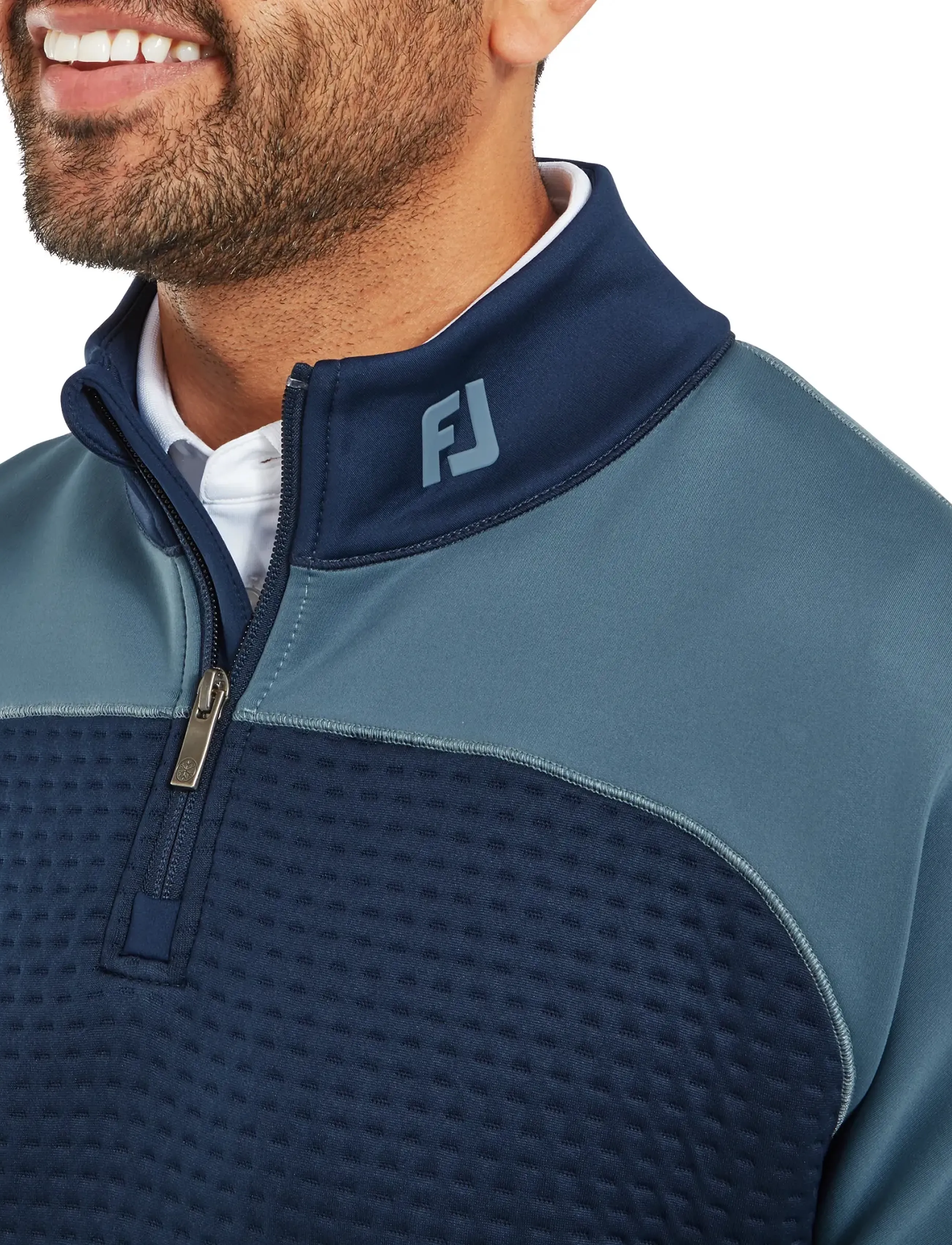 FootJoy - TS Jacquard Midlayer - navy / slate - 3