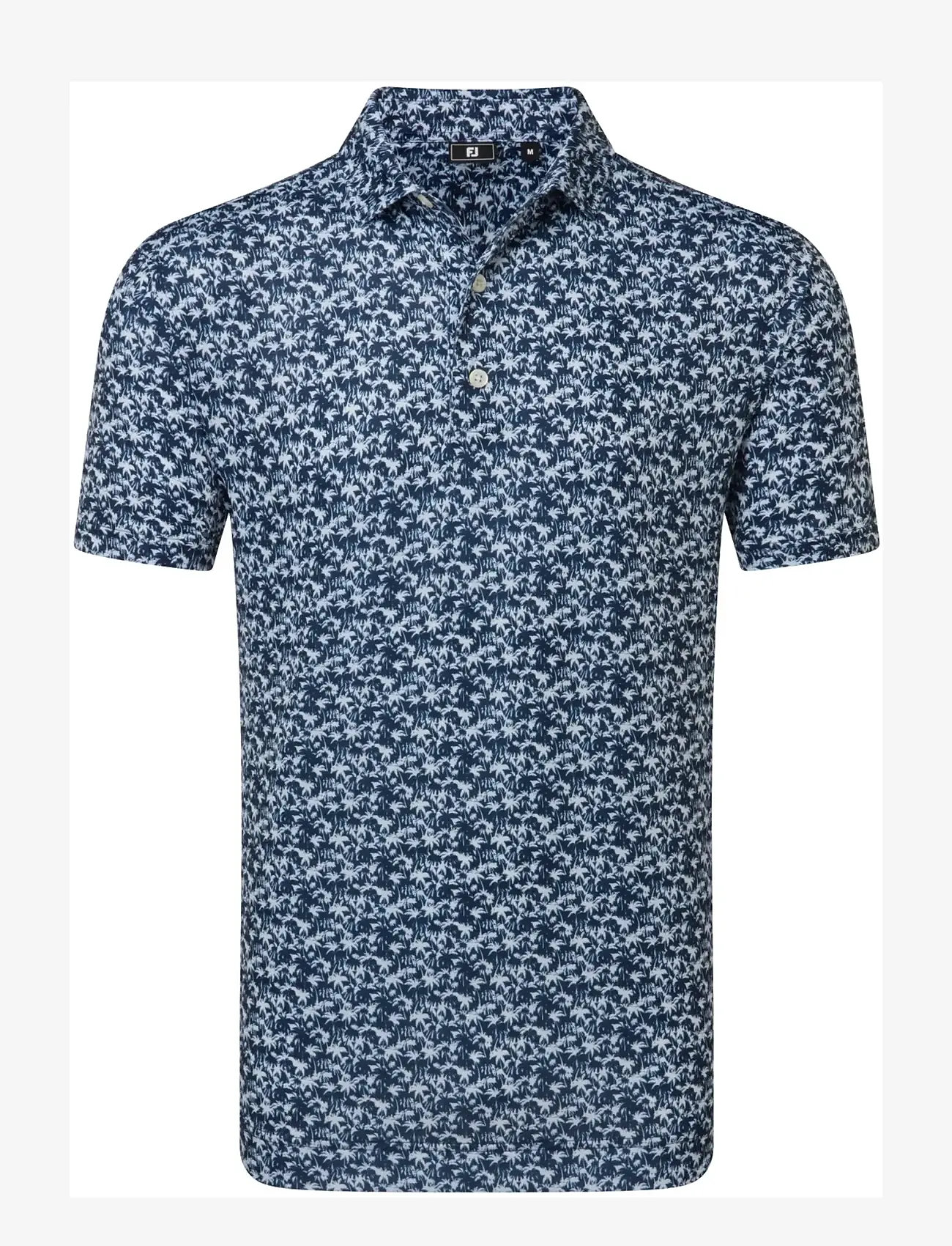 FootJoy - Hidden Palm Print Lisle - toppe & t-shirts - navy / white - 1