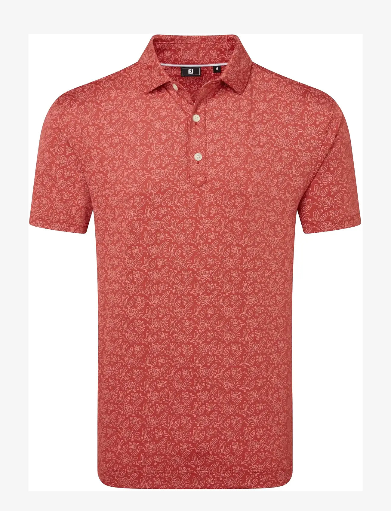 FootJoy - Wingtip Floral Lisle - oberteile & t-shirts - nantucket red / white - 1