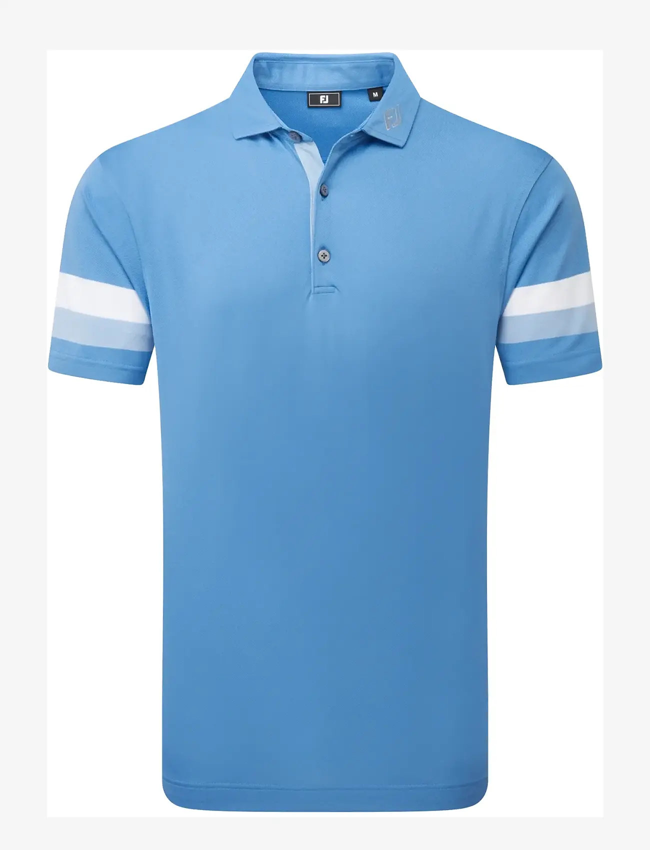 FootJoy - Sleeve Stripe Pique - toppe & t-shirts - coastal blue / chambray / white - 1